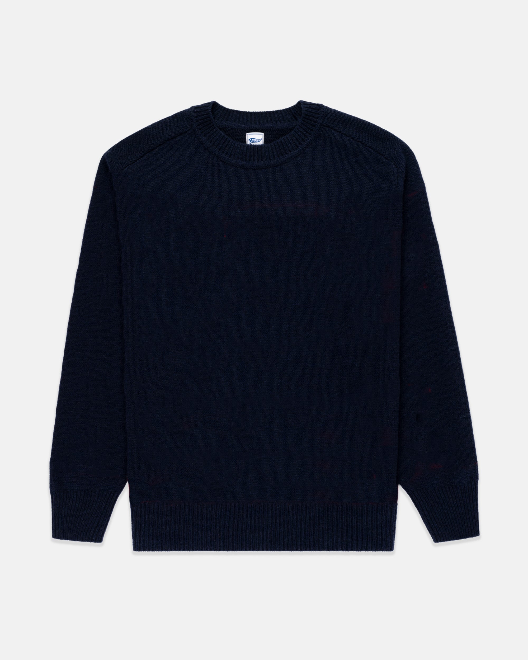 Navy Wool Crewneck Sweater - Trim Fit