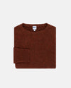 Solid Rust Crewneck Sweater - Trim Fit