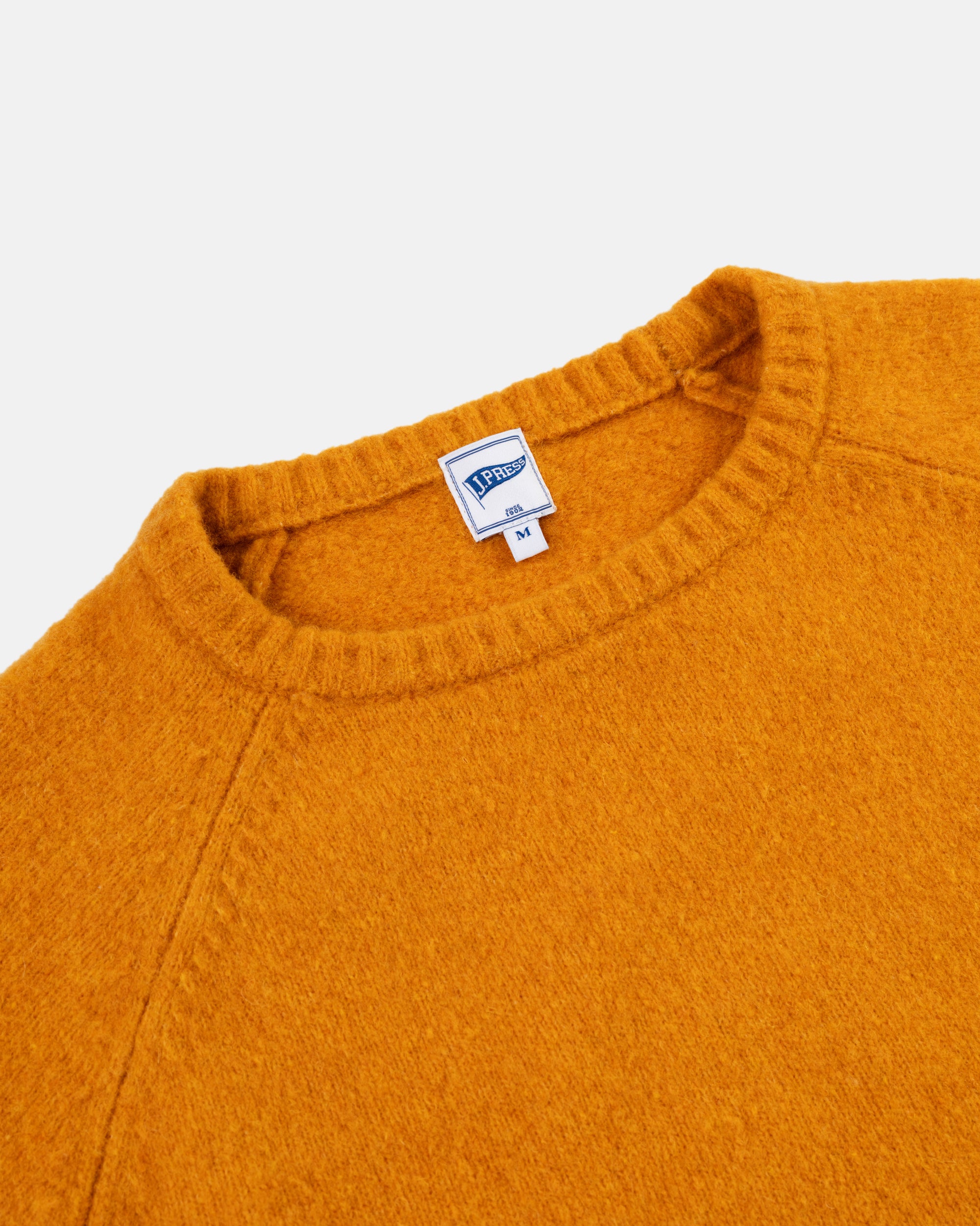 Solid Orange Crewneck Sweater - Trim Fit