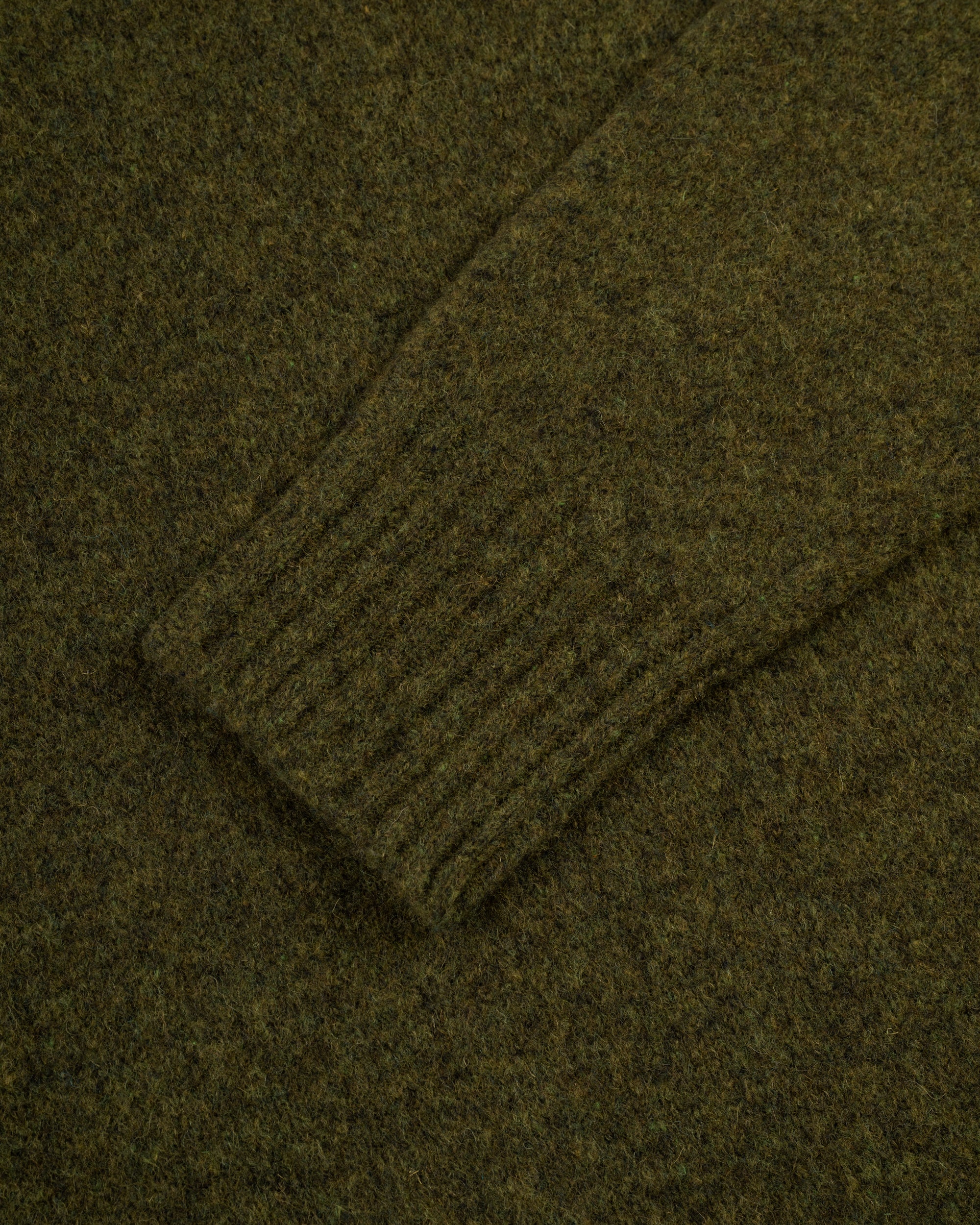 Solid Olive Crewneck Sweater - Trim Fit