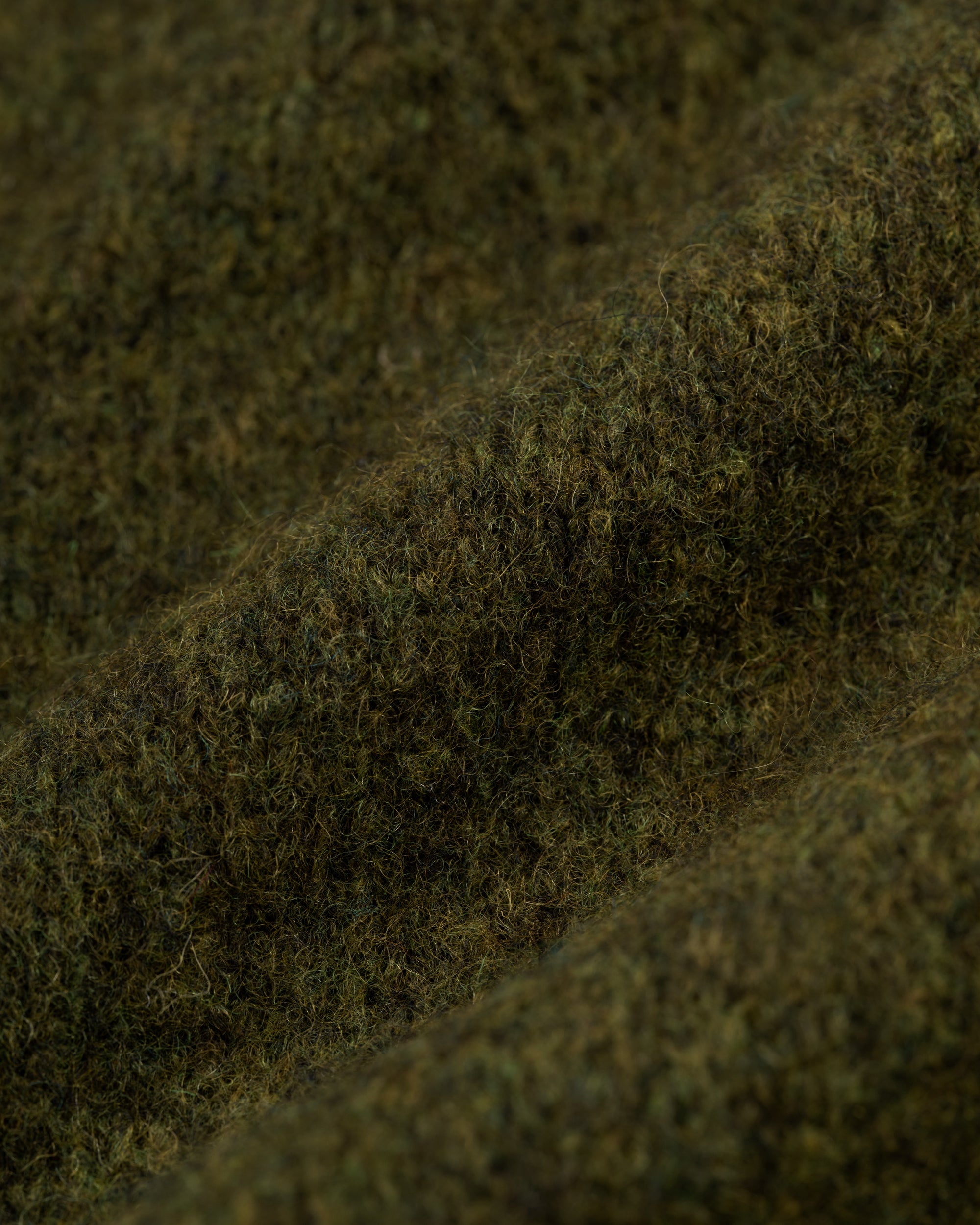 Solid Olive Crewneck Sweater - Trim Fit