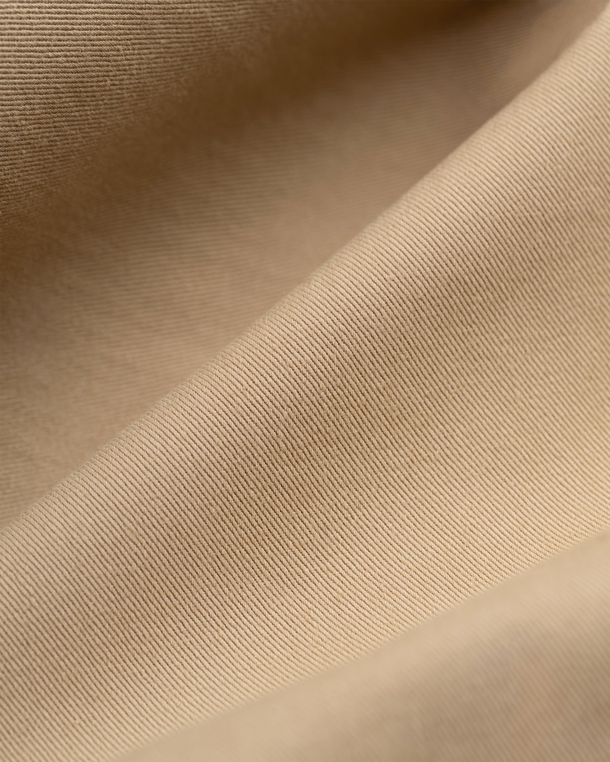 Khaki Cinch-Back Cotton Chino Trouser - Trim Fit