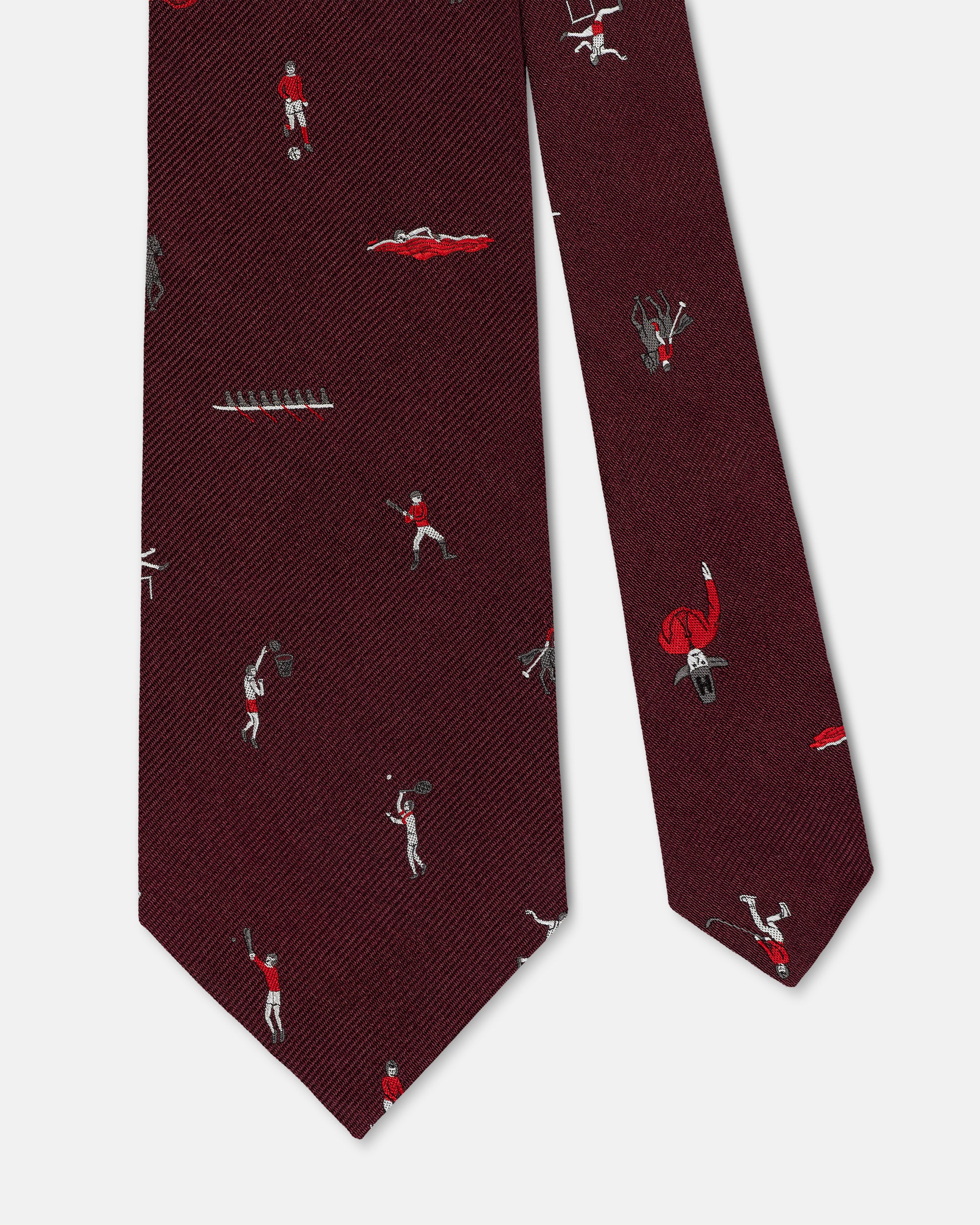 Made-in-England Crimson Harvard Sports Club Tie