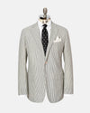 Made-in-USA Cream & Grey Oxford Stripe Fox Air Wool Sport Coat