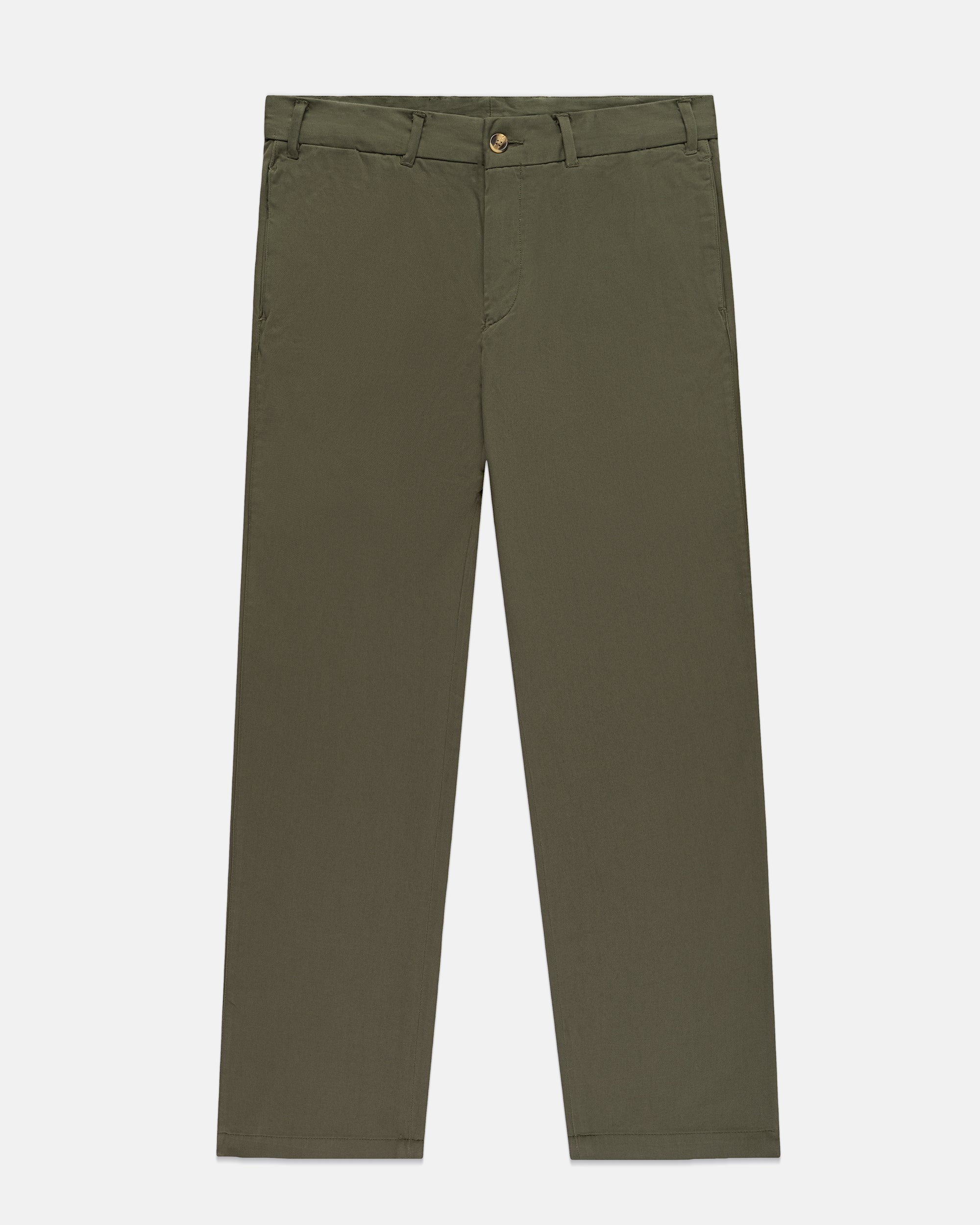 Cotton Chino Cinch-Back Pants - Olive | J.Press