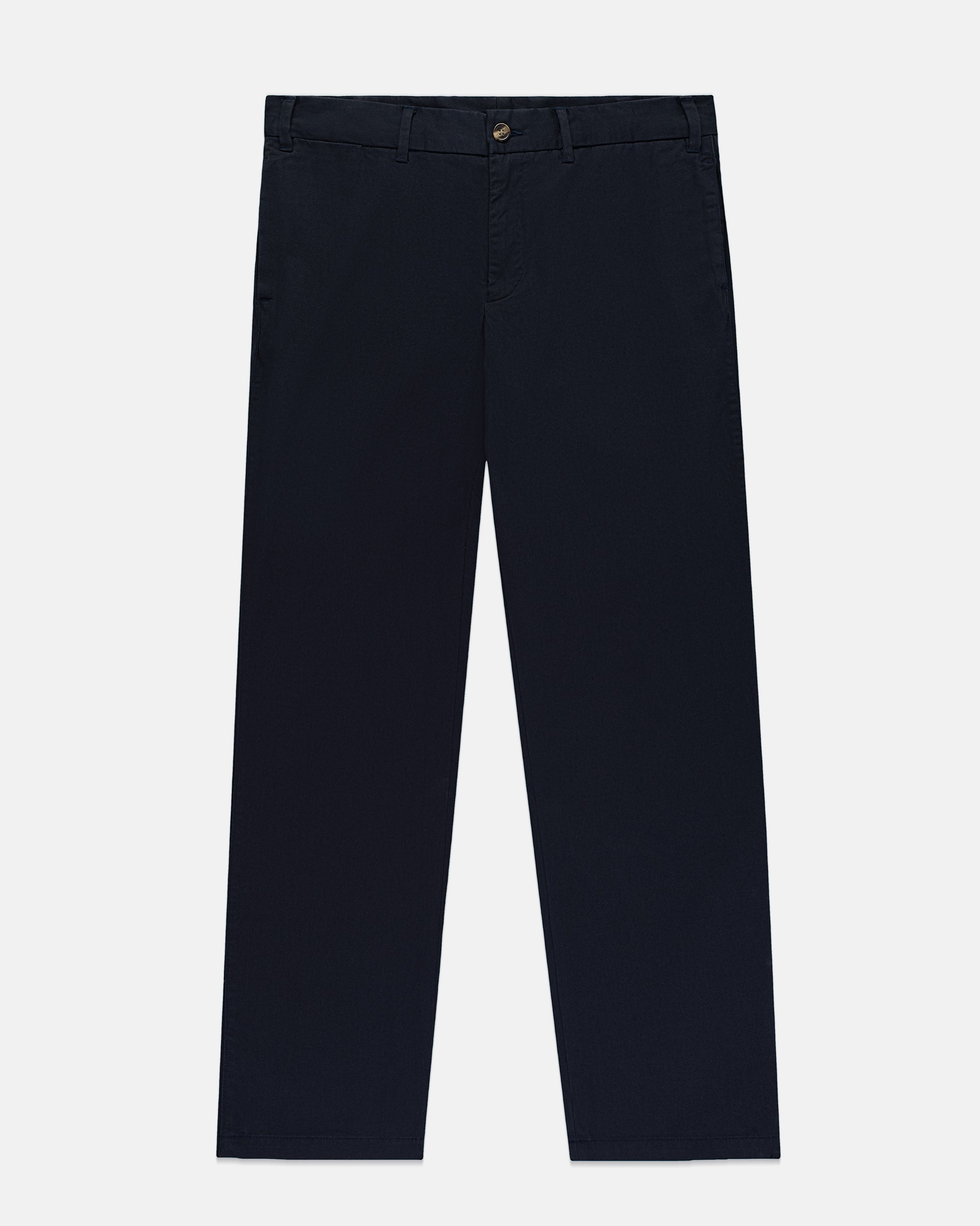 Cotton Chino Cinch-Back Pants - Navy | J.Press