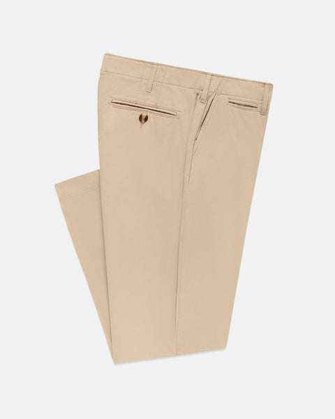 Boxy Fit Cotton Chino Pants - Khaki | J.Press