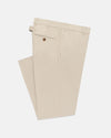 Stone Cinch-Back Cotton Chino Trouser - Trim Fit