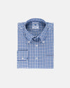 Made-in-USA Navy & Light Blue Check Sport Shirt - Classic Fit