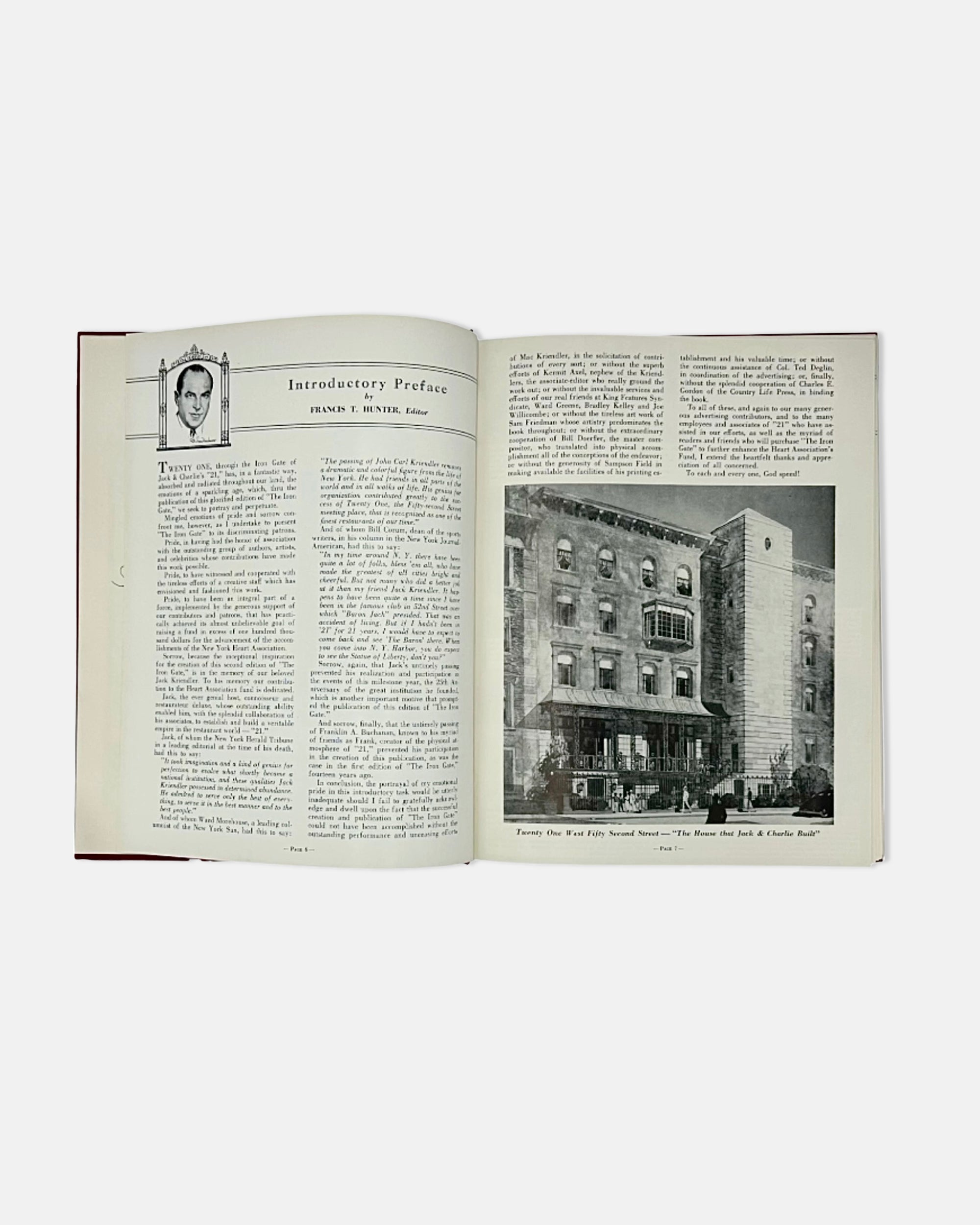 The Iron Gate Jack & Charlie's 21 Club NYC Restaurant 1950 Book