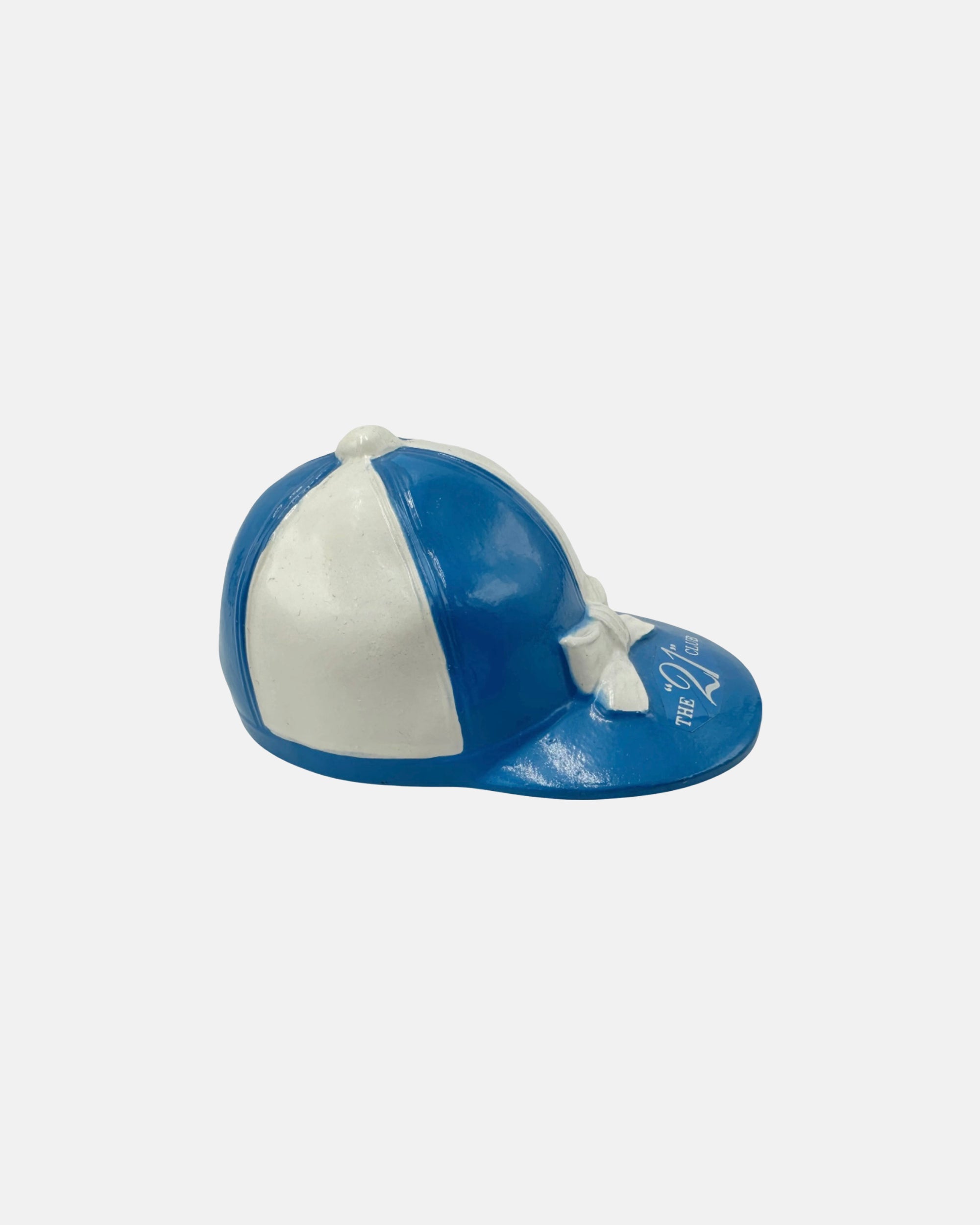 Vintage The 21 Club NYC Equestrian Jockey Cap Bottle Opener Blue & White