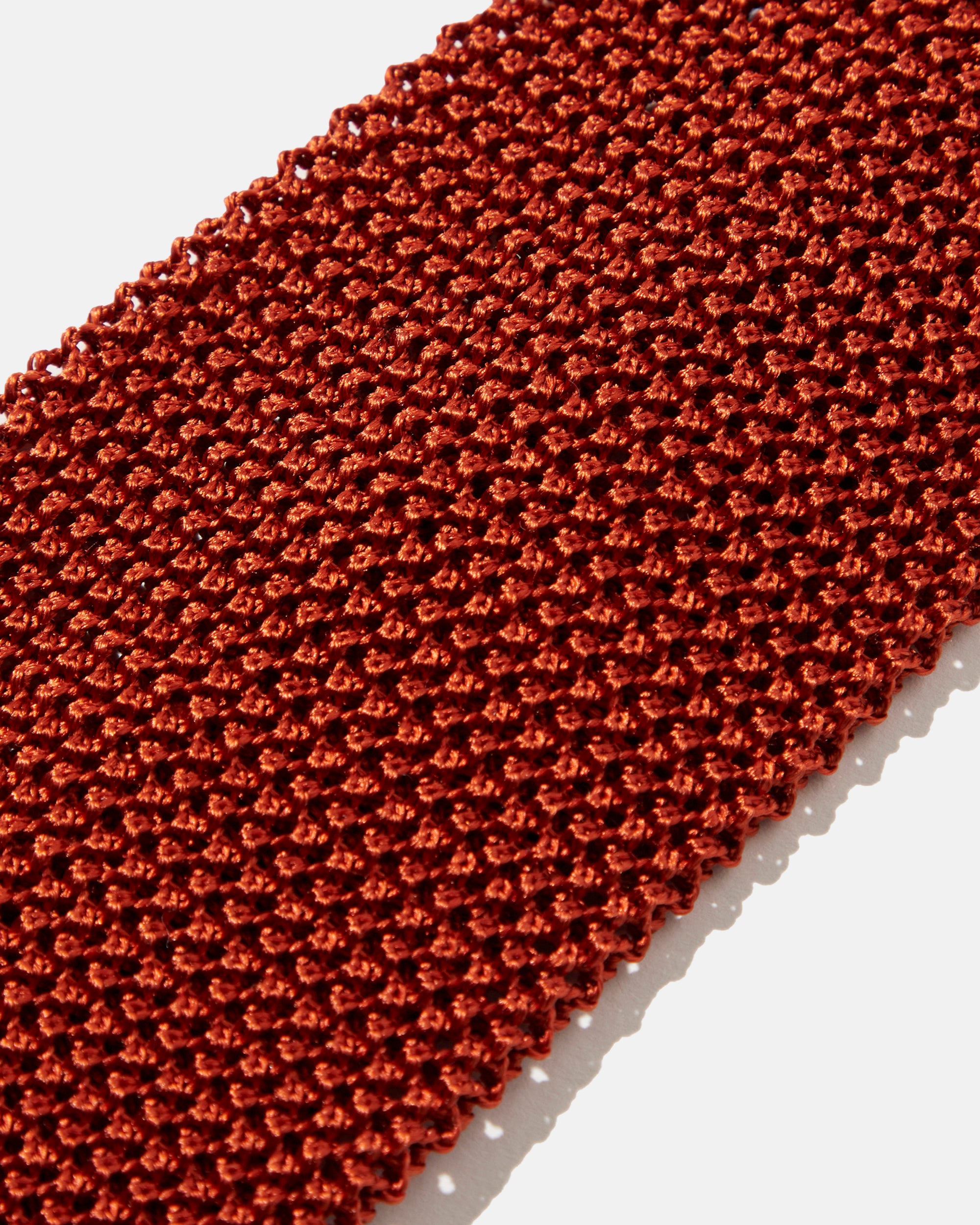 Made-in-Japan Wide Russet Silk Knit Tie