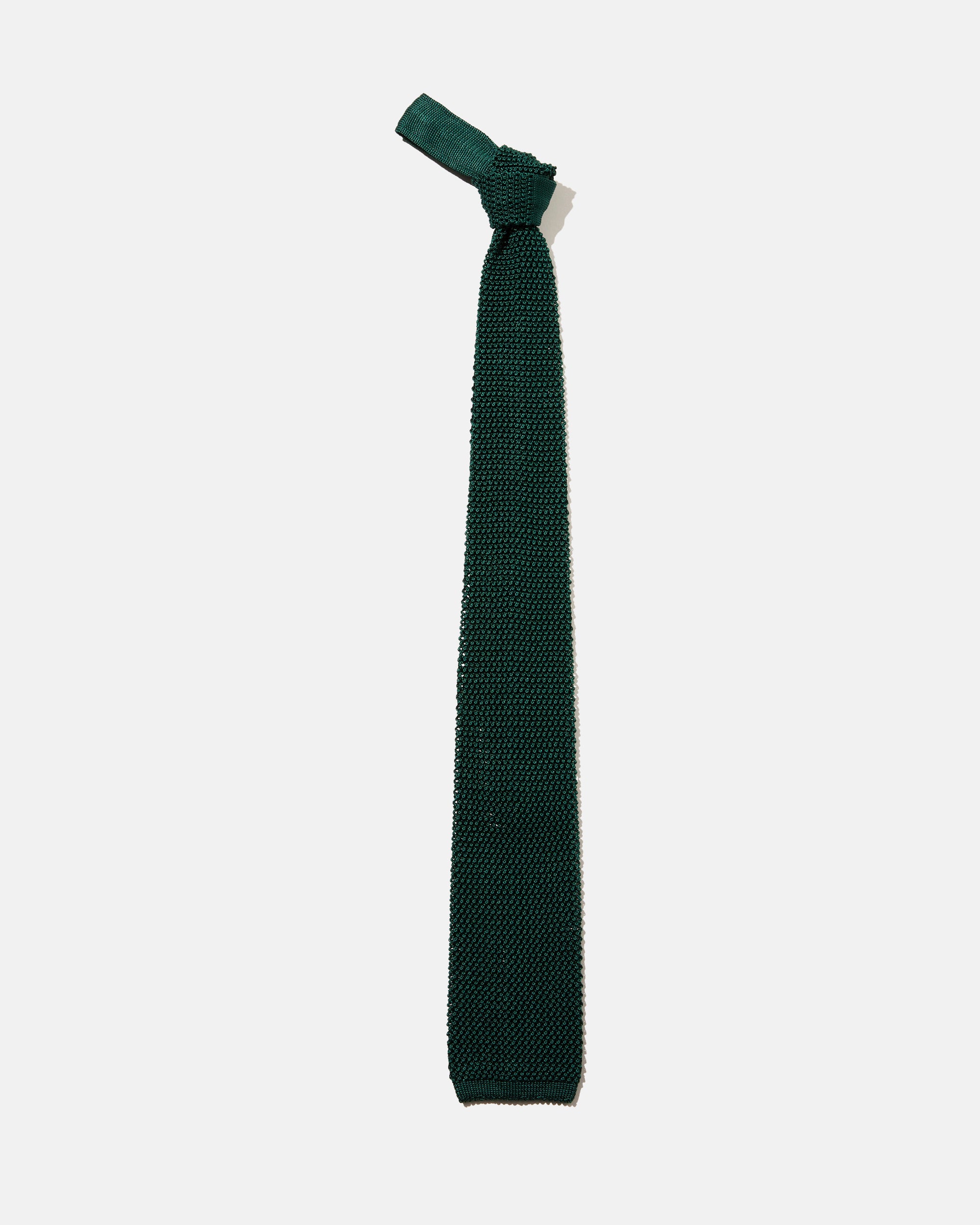 Made-in-Japan Wide Bottle Green Silk Knit Tie