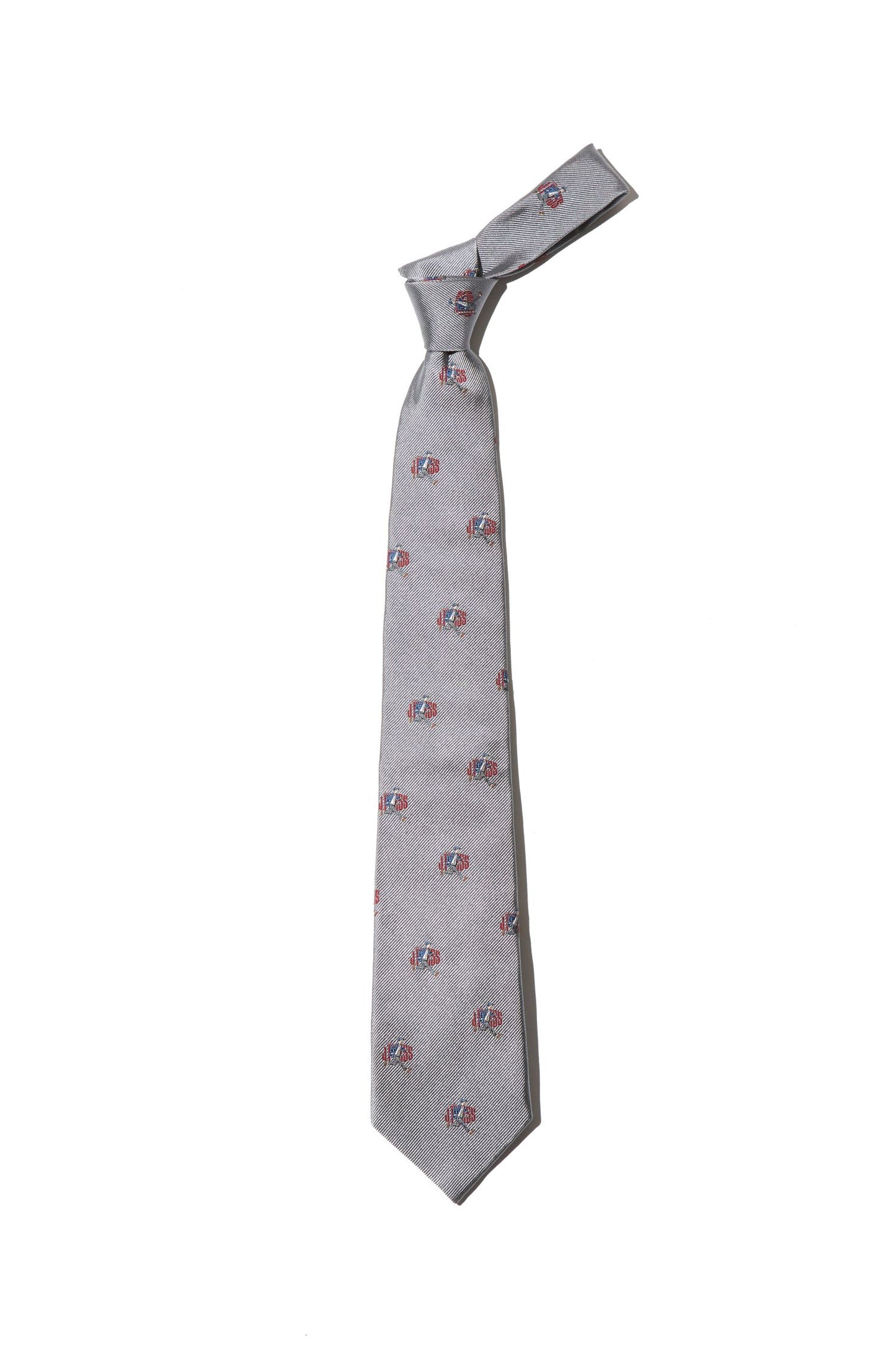 AARON CHANG EMBLEMATIC TIE  - GREY