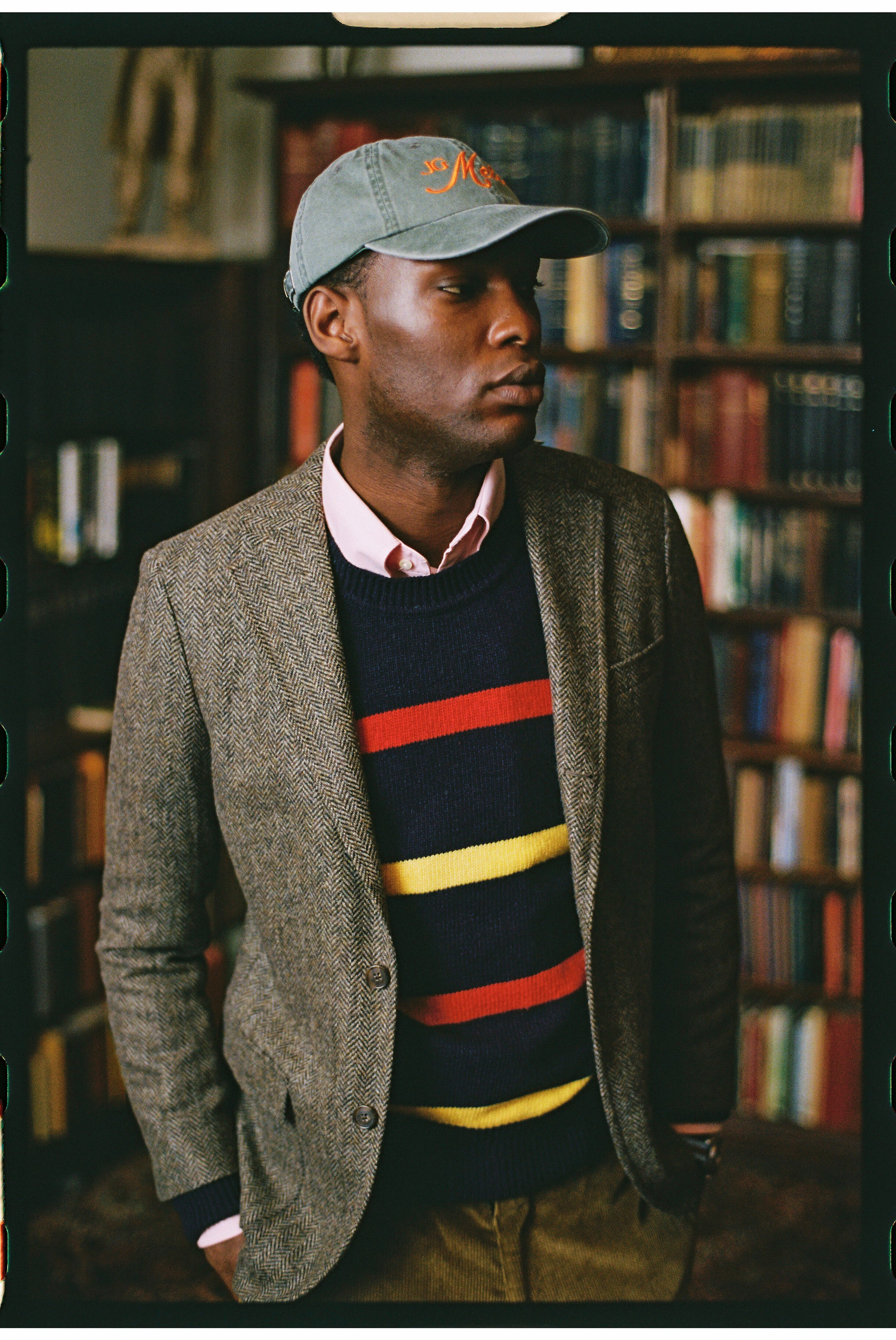 Bar Stripe Wool Crewneck Sweater - Trim Fit