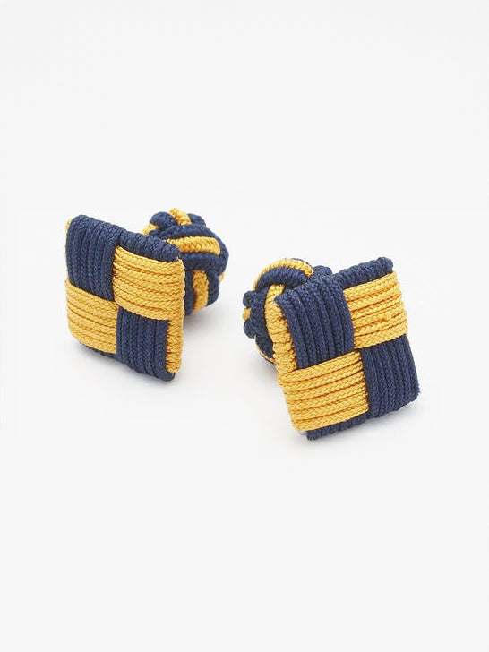 SILK KNOTS SQUARE - NAVY/GOLD