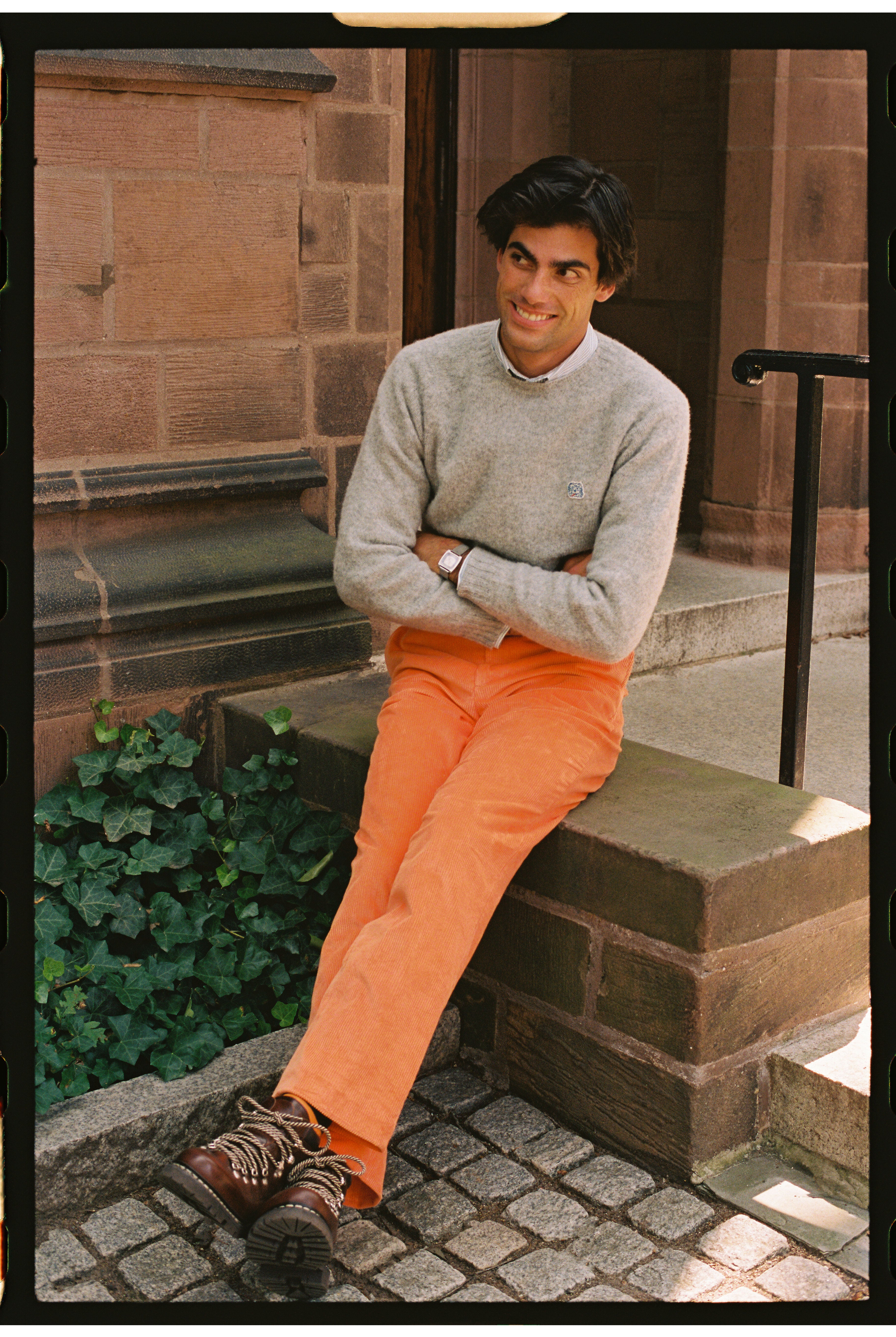 Made-in-USA Orange Wide Wale Corduroy Pant