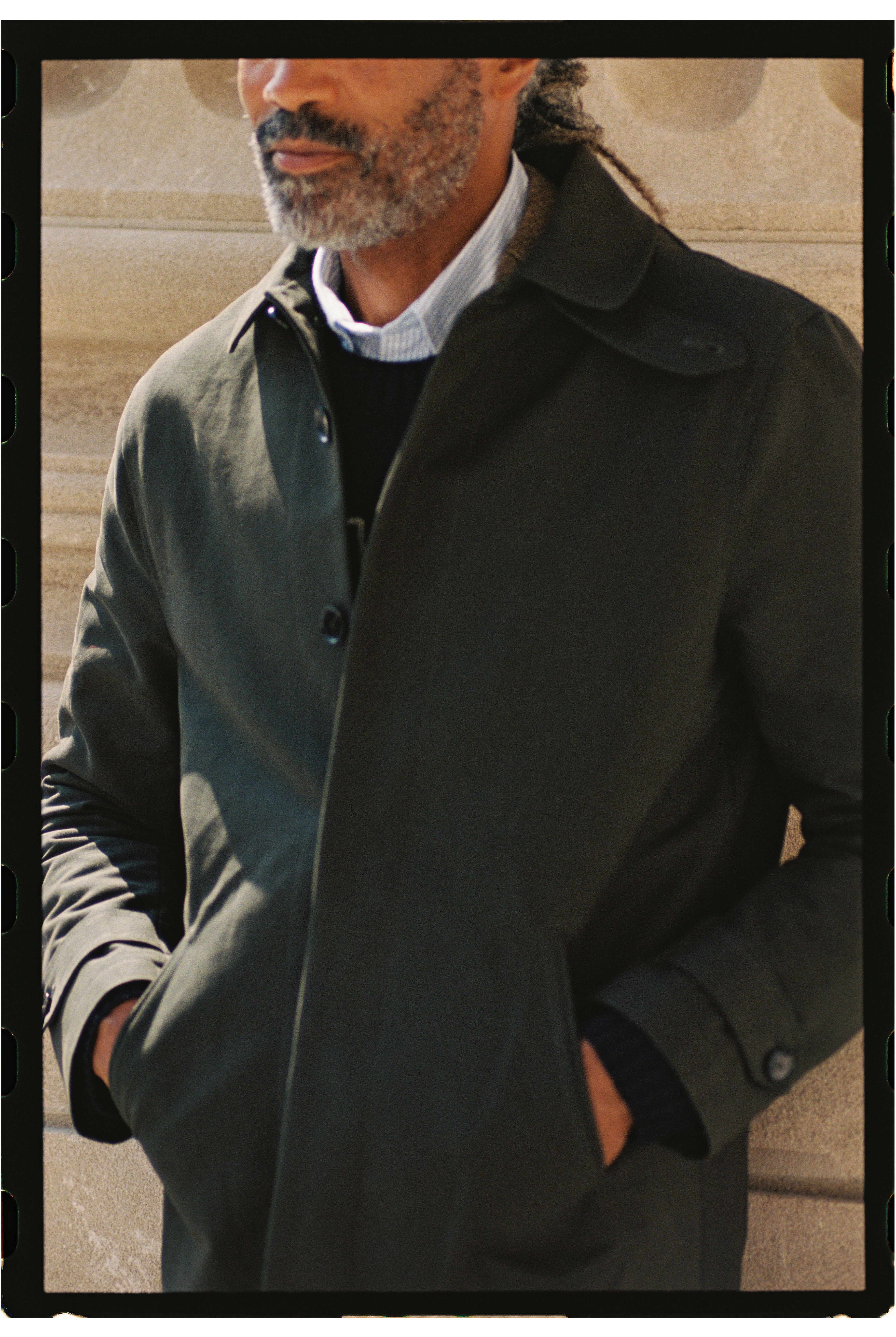 タングレーヘリンボーンリバーシブルコート