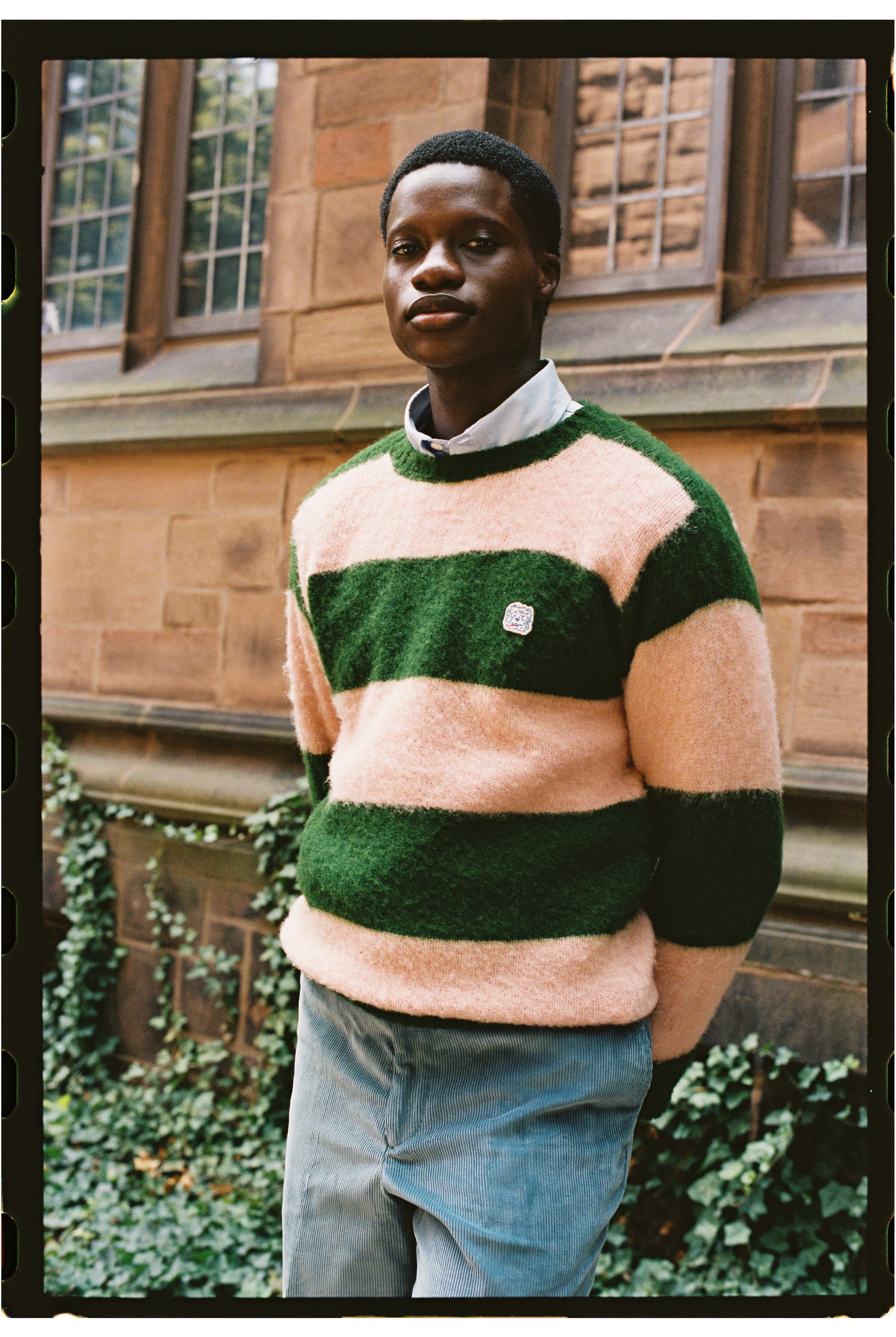 Made-in-USA Light Blue Wide Wale British Corduroy Pant