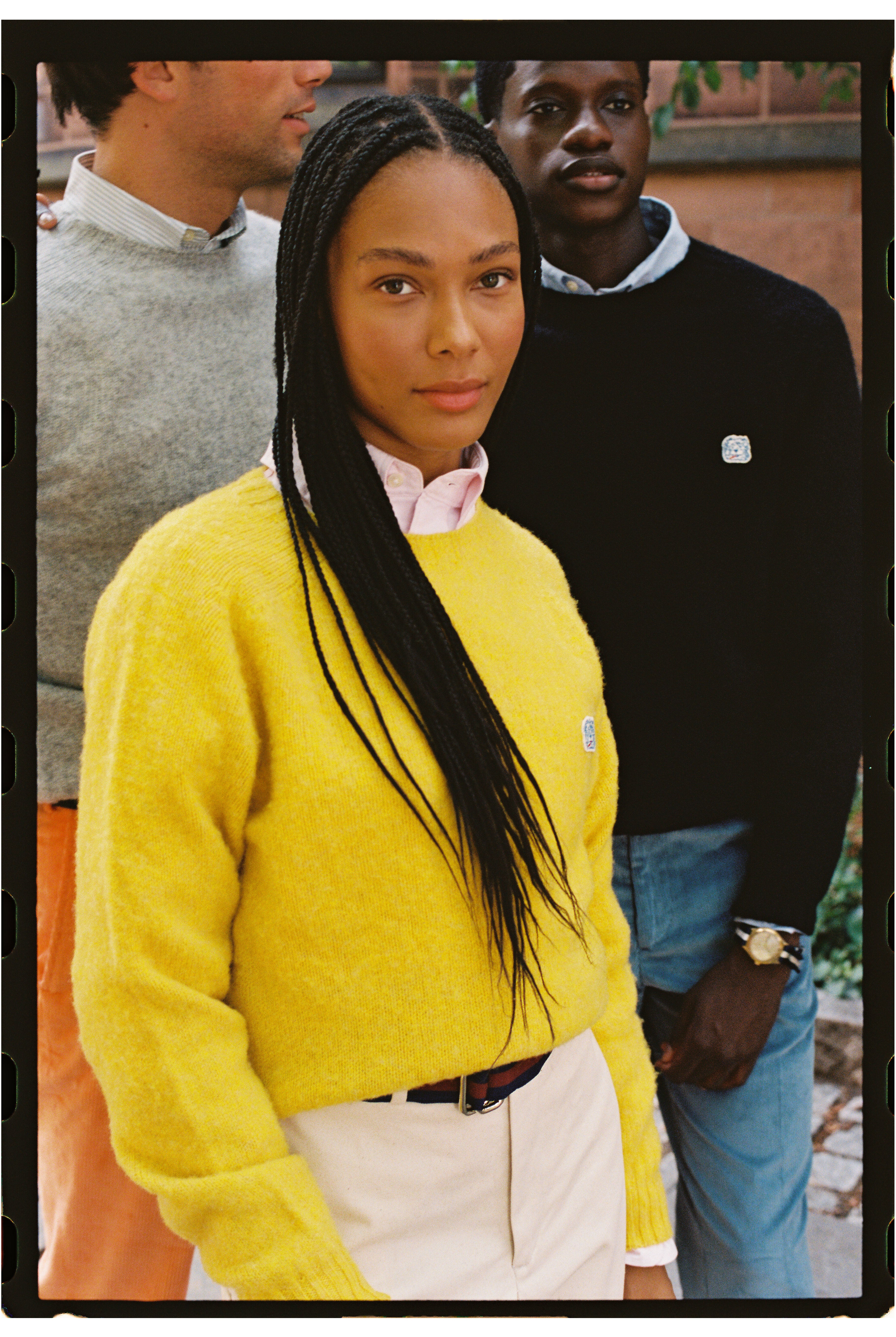 Made-in-Scotland Yellow Shaggy Dog Icon Sweater  - Trim Fit