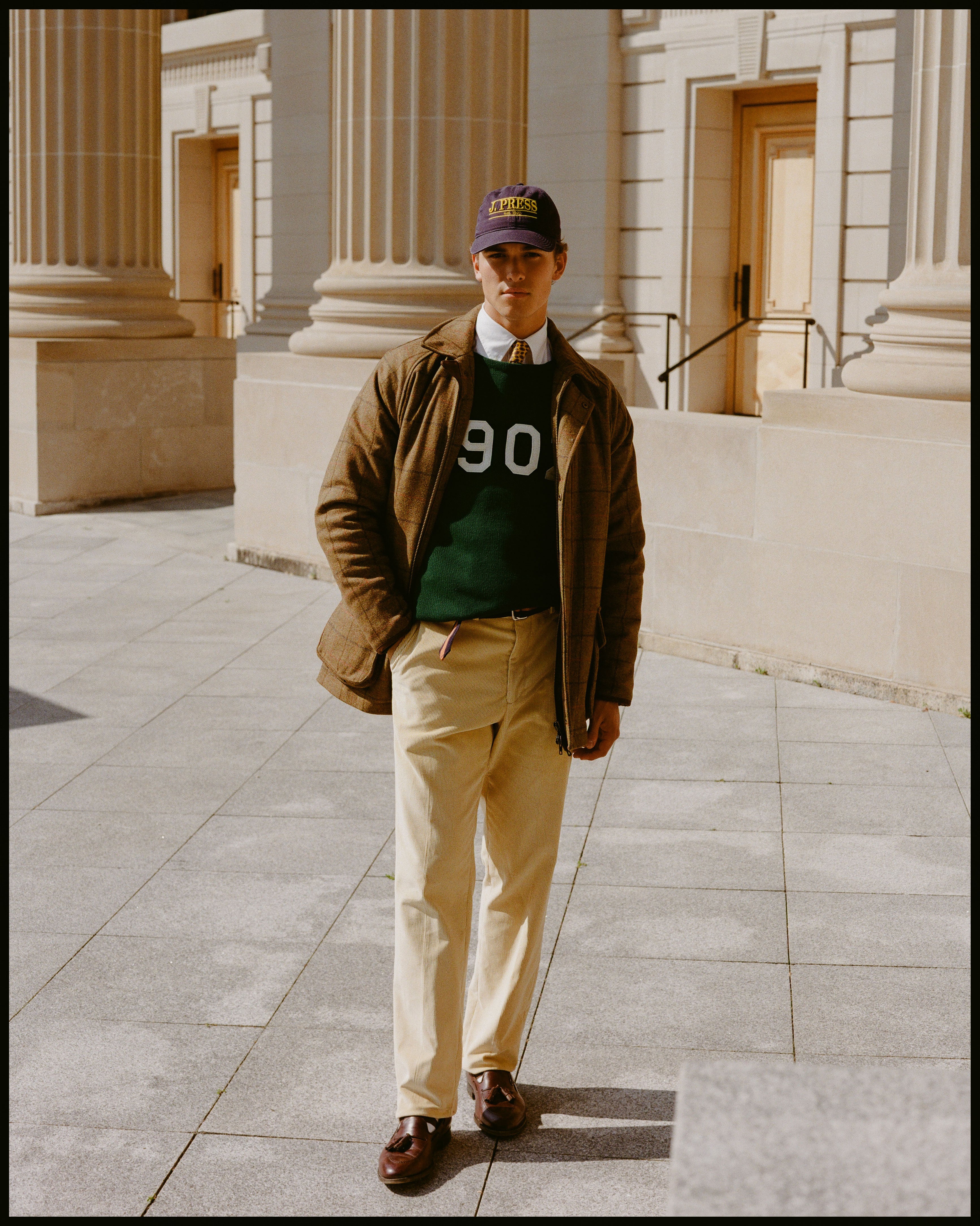 Made-in-USA Light Tan Wide Wale British Corduroy Pant
