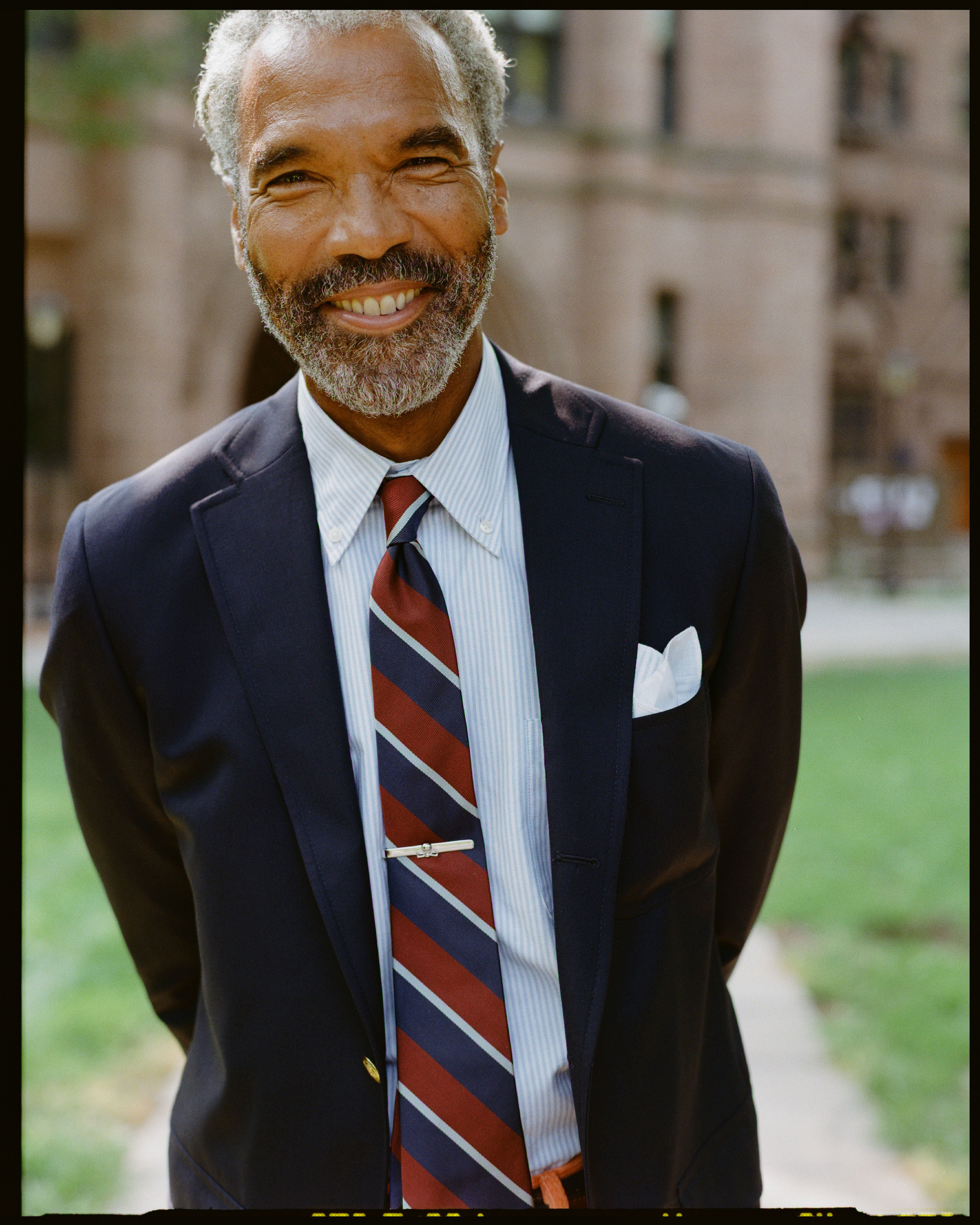 Made-in-USA Soft Make Solid Navy Tropical Wool Ivy Blazer