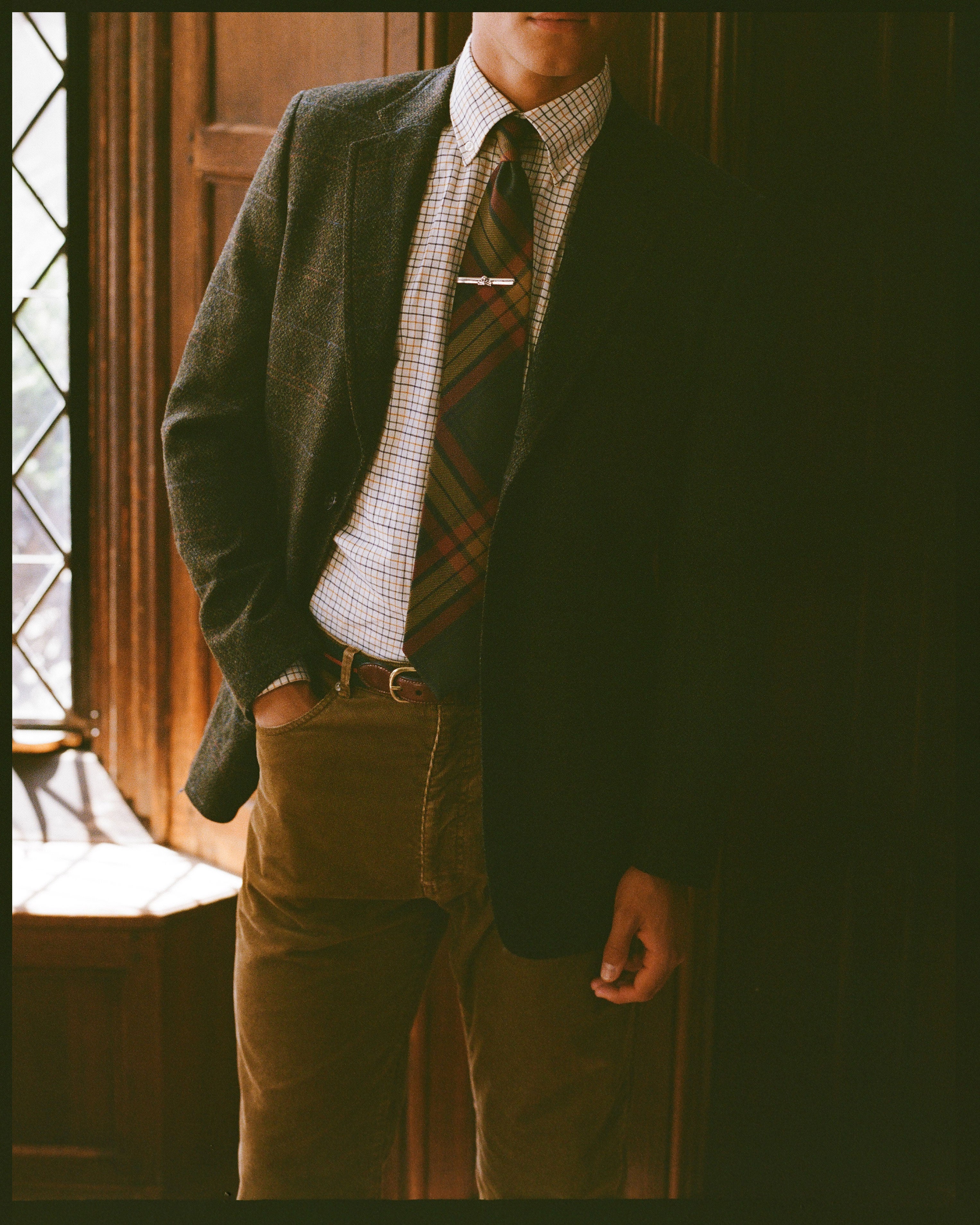 Made-in-Canada Olive Barleycorn with Windowpane Sport Coat