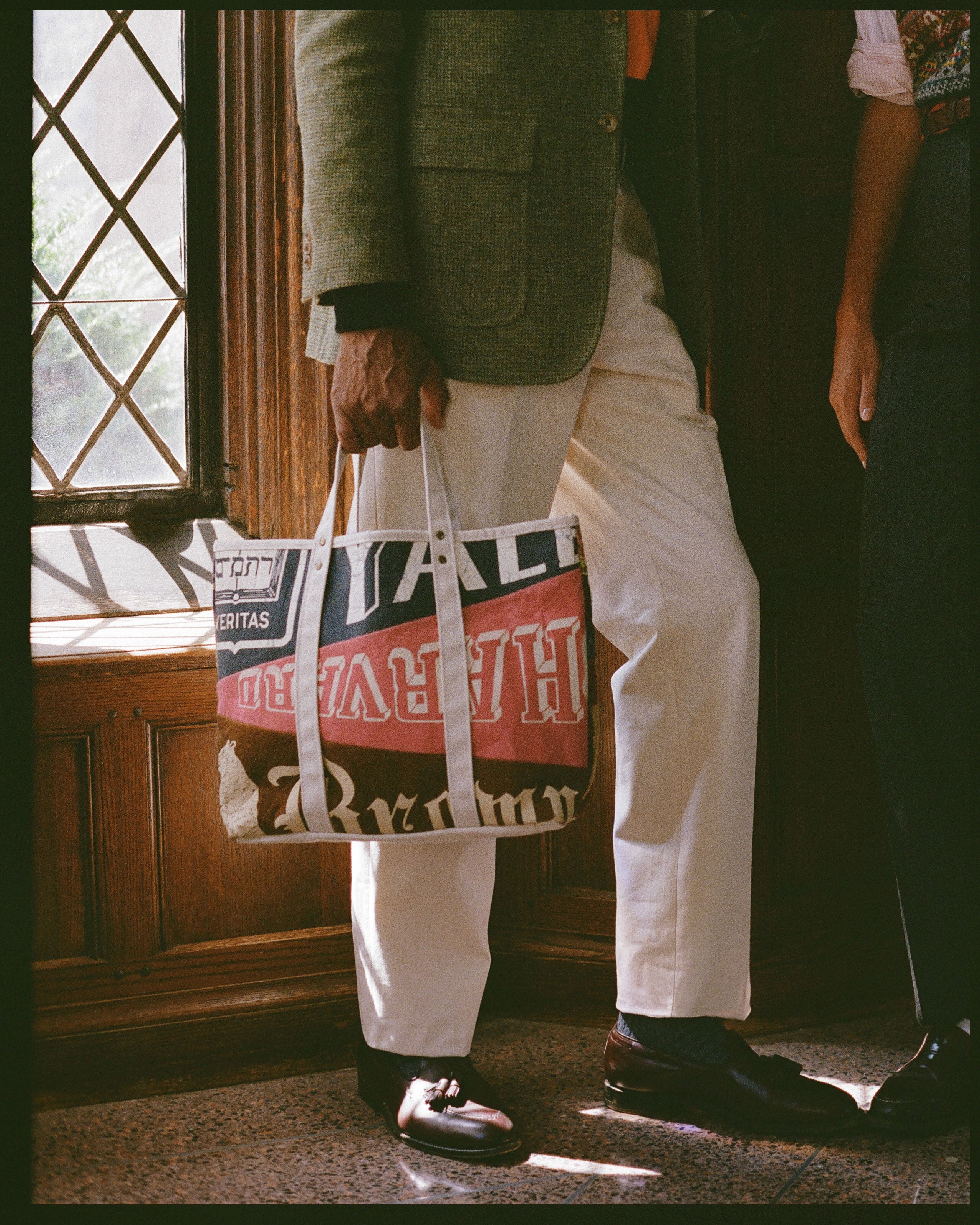Made-in-USA Handmade Vintage Pennant Tote