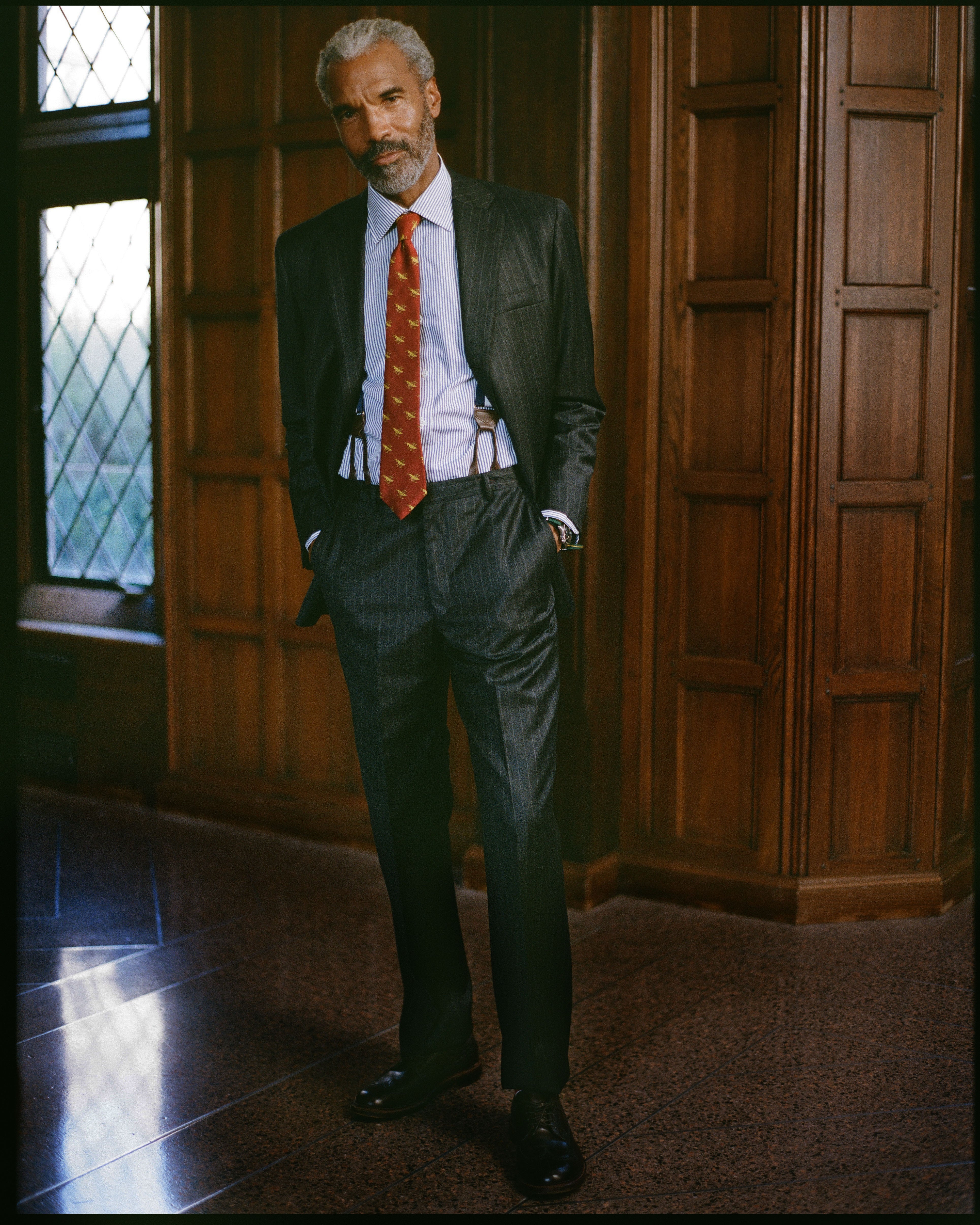 Made-in-USA Charcoal Chalkstripe Super 120s Wool Suit