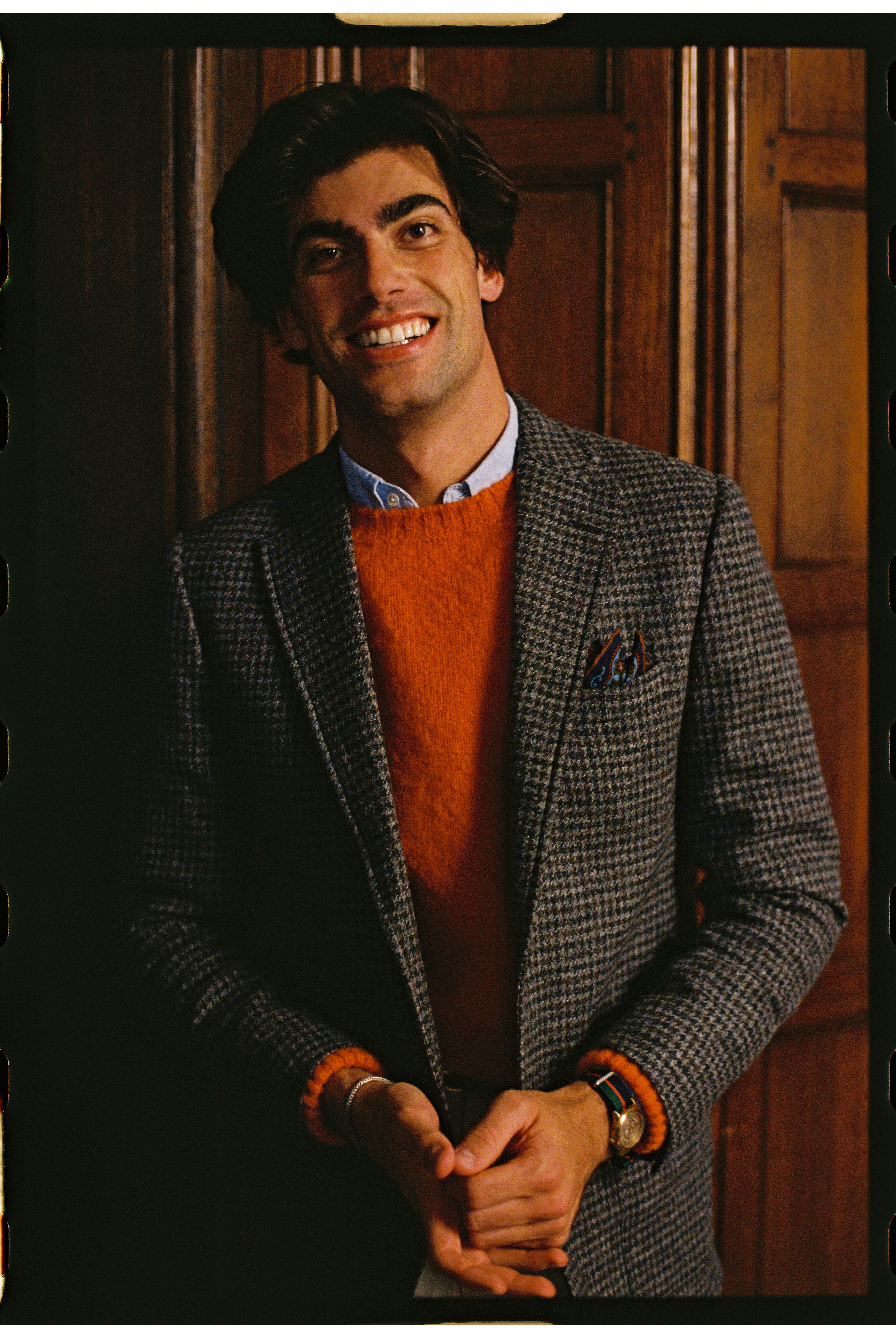 Made-in-Scotland Pumpkin Shaggy Dog Sweater - Classic Fit