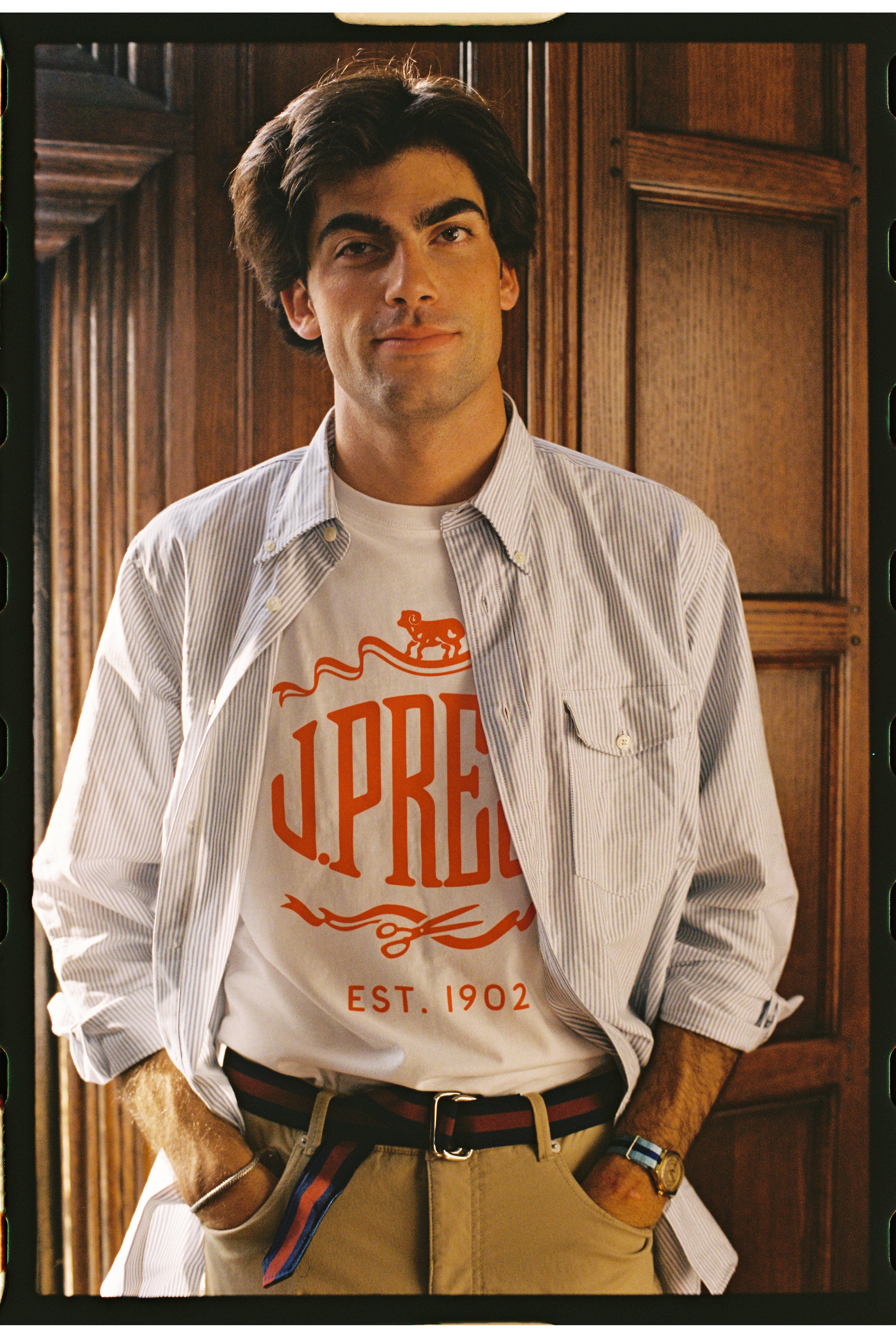 White J. Press "Sheep & Shears" Logo T-Shirt