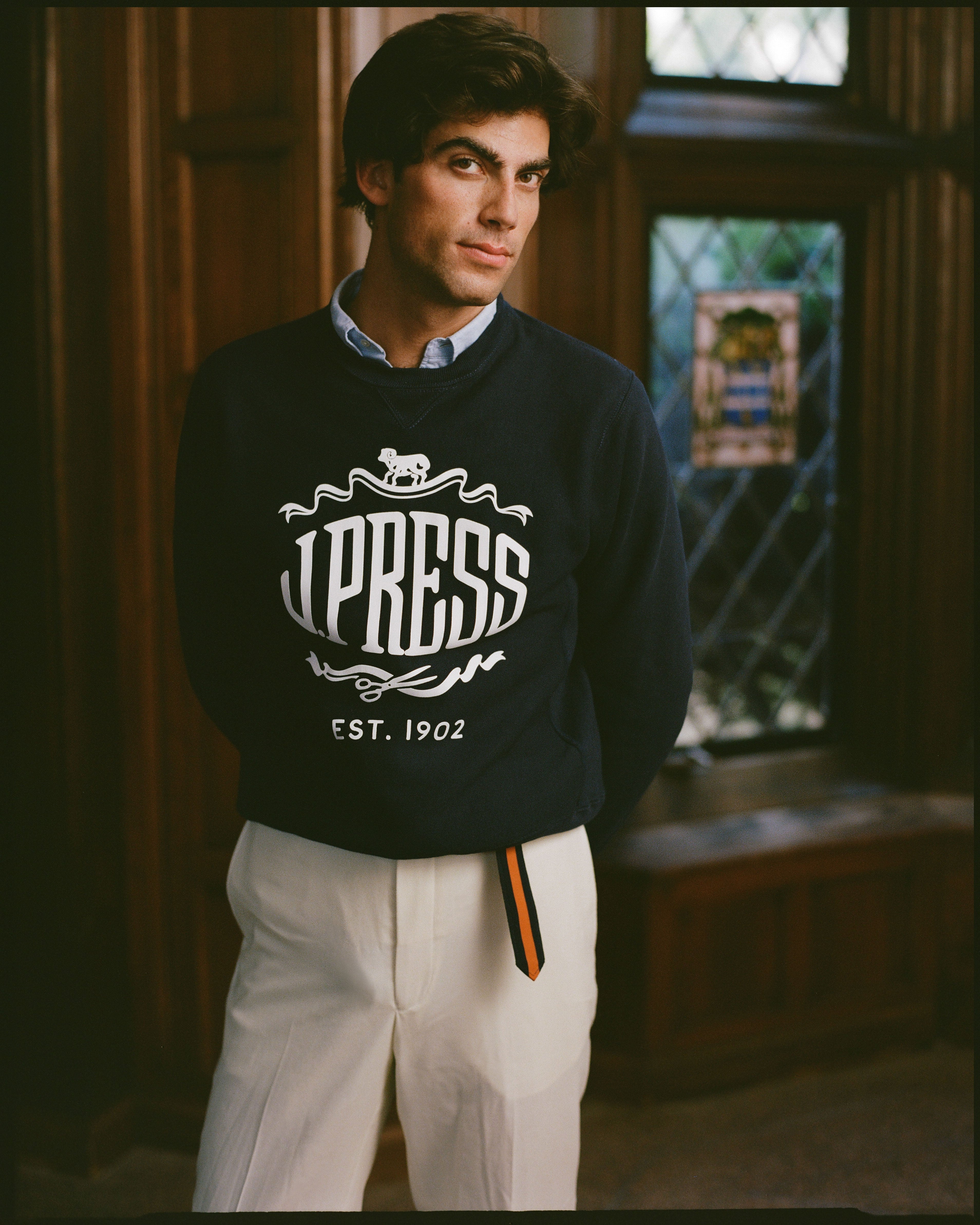 Vintage J. Press Logo Sweatshirt - Grey