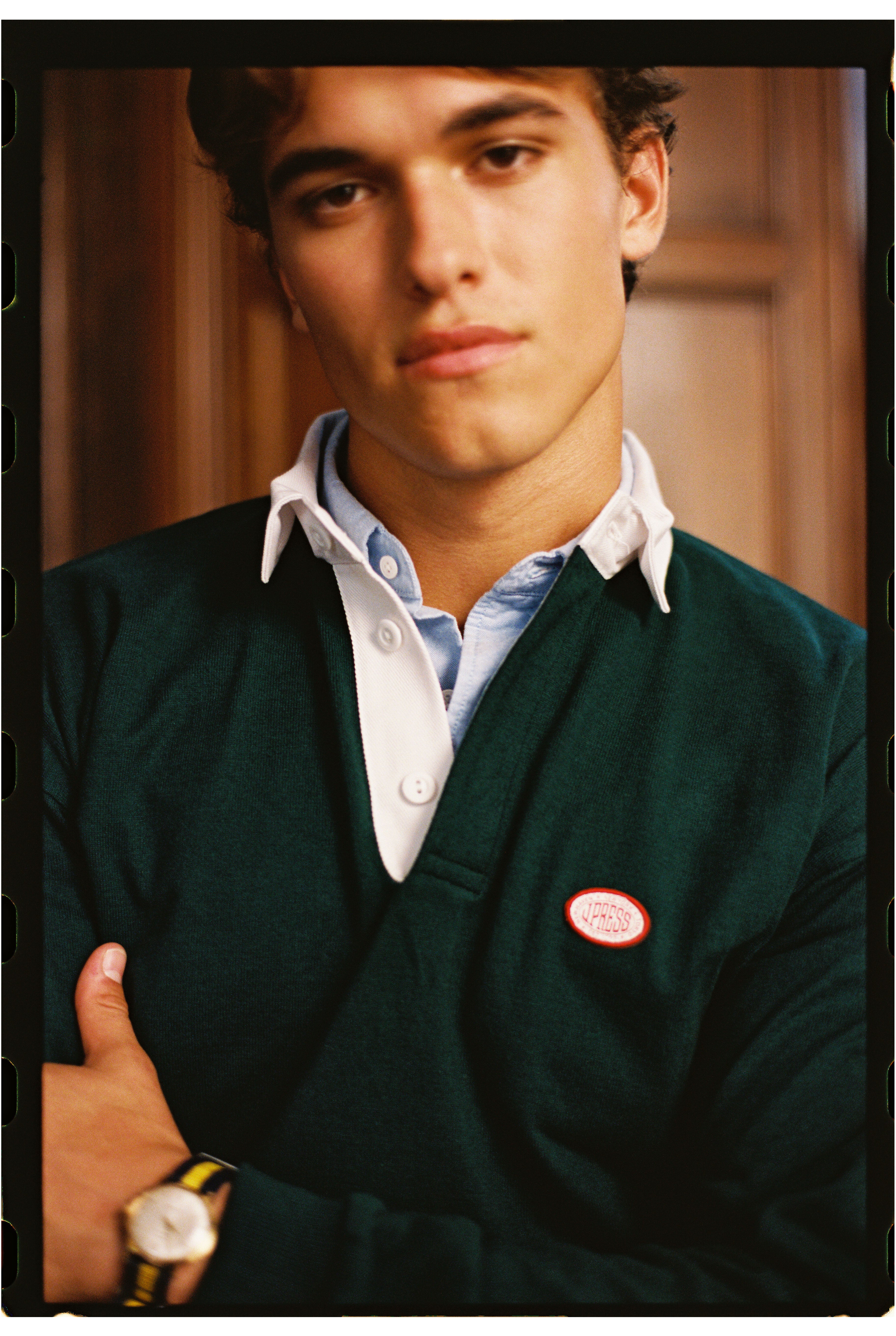 Made-in-USA Solid Hunter Green J. Press Seal Rugby Shirt