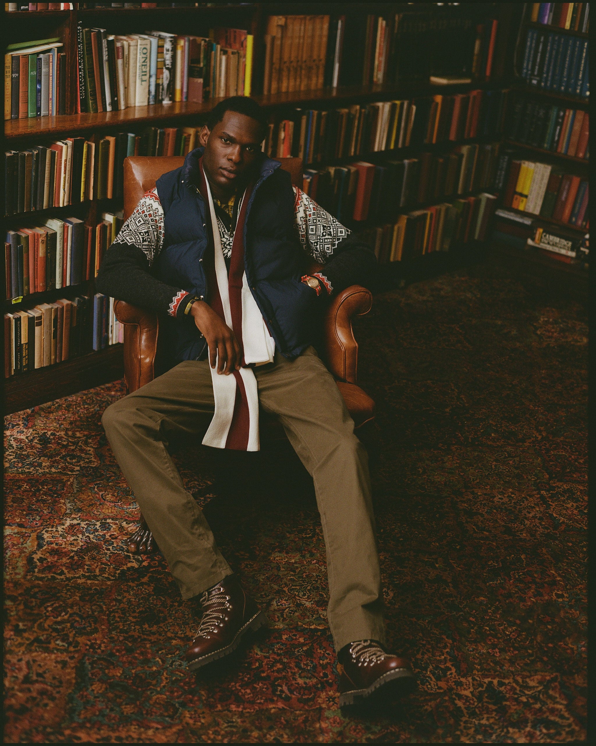 Olive 5-Pocket Twill Pant