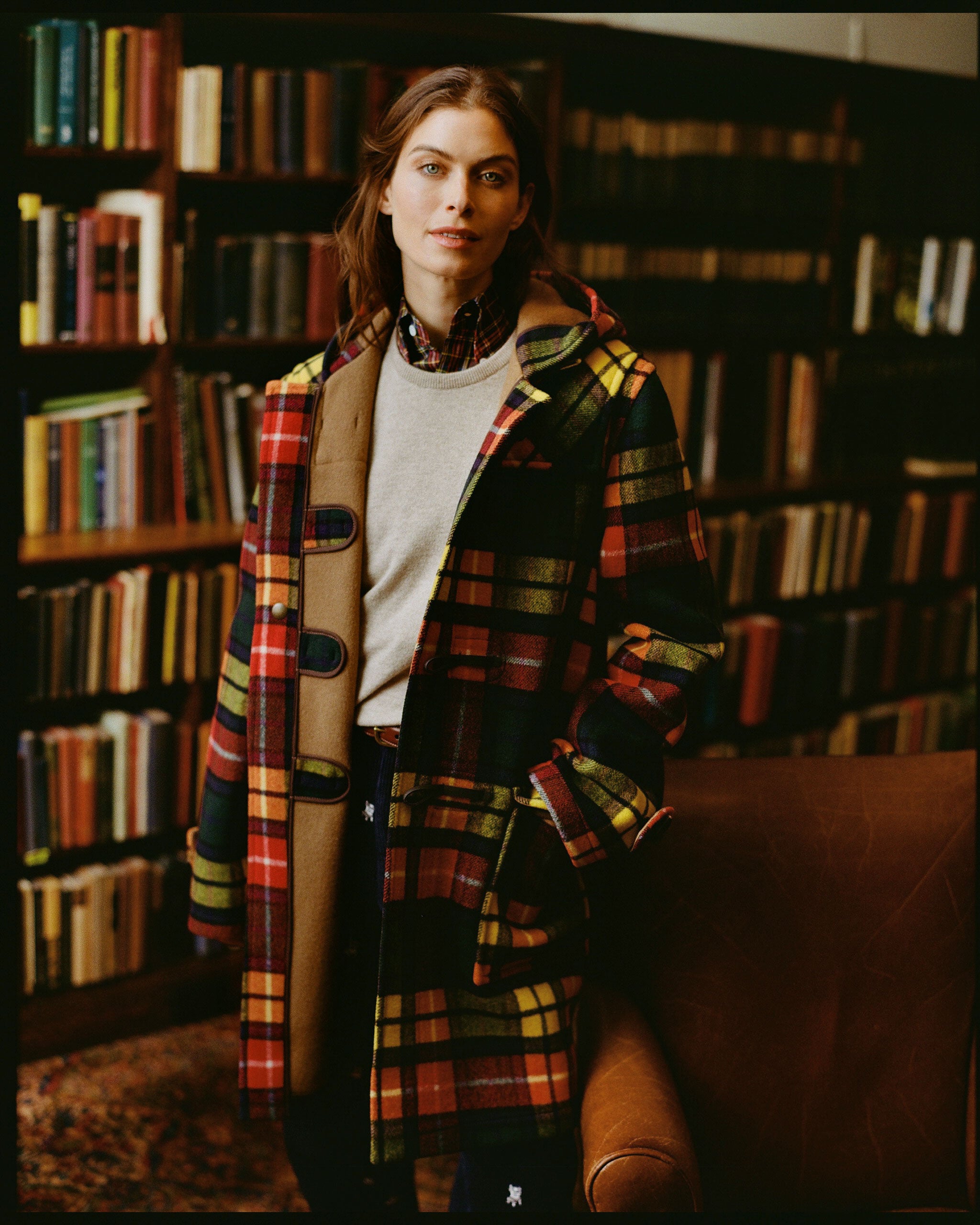 【美品】theory アルパカ混 ブロックチェック ダブルPコート 日本製 Morris Duffle Coat - Buchannan with Camel | J. Press