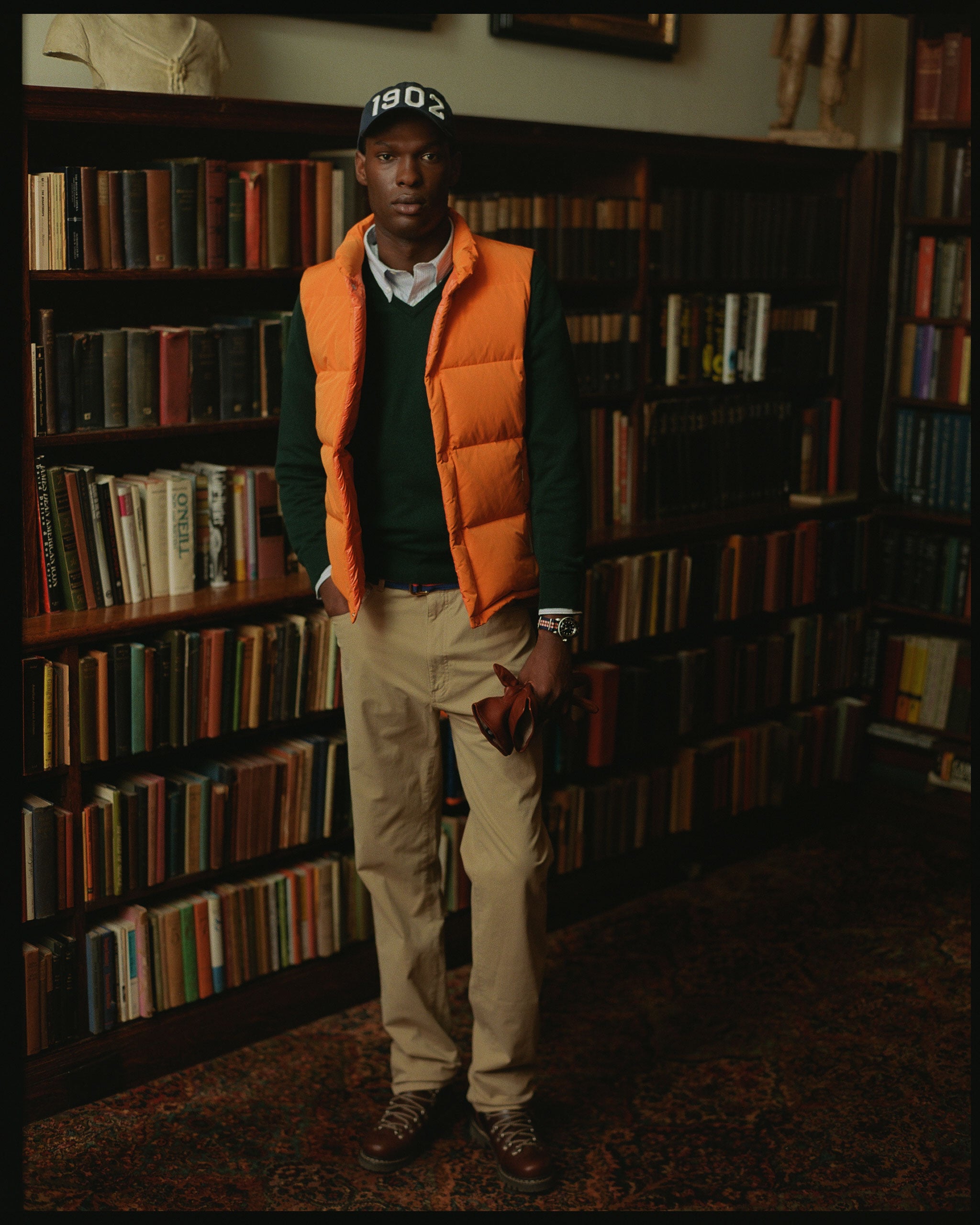 Khaki 5-Pocket Twill Pant