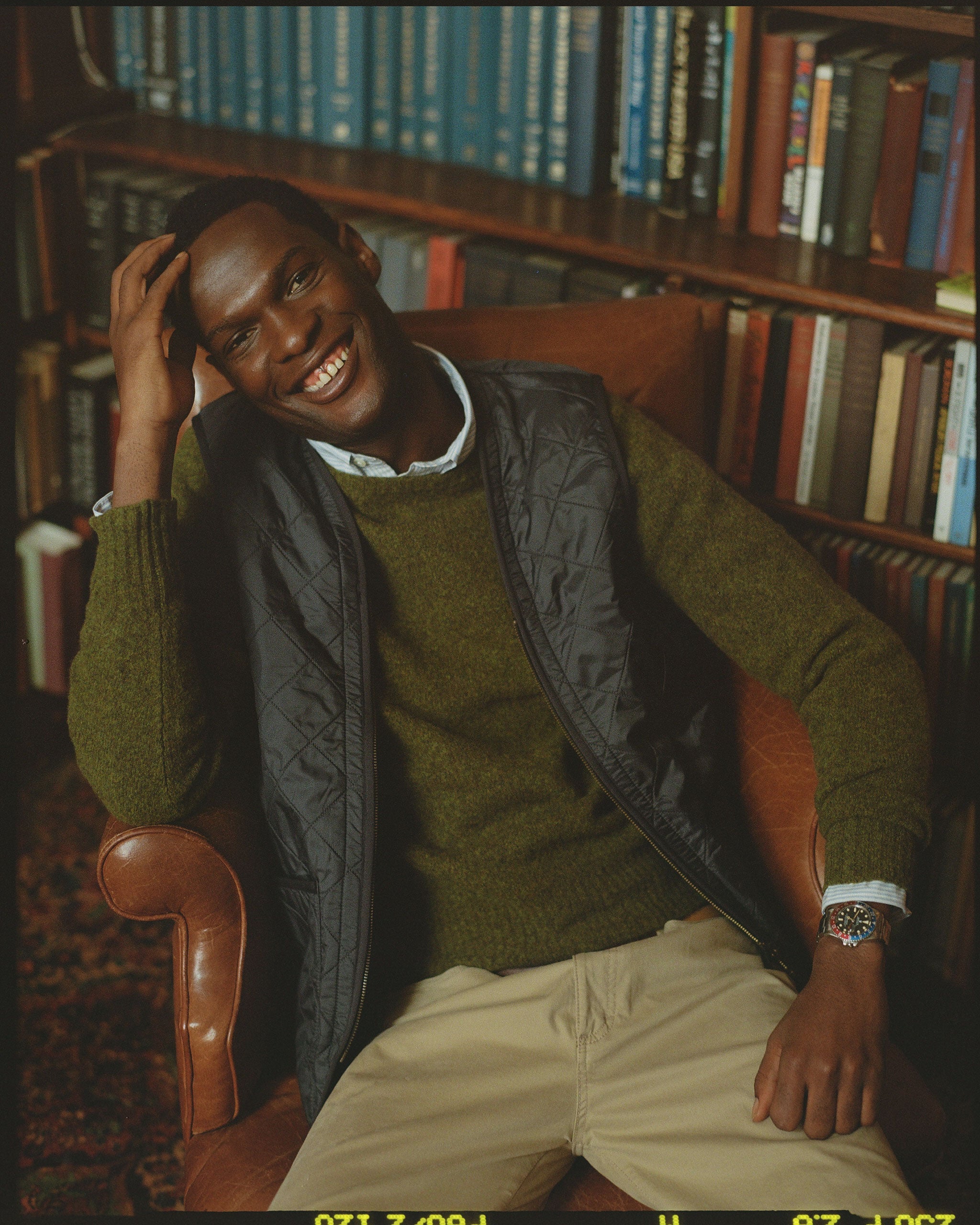 Solid Olive Crewneck Sweater - Trim Fit