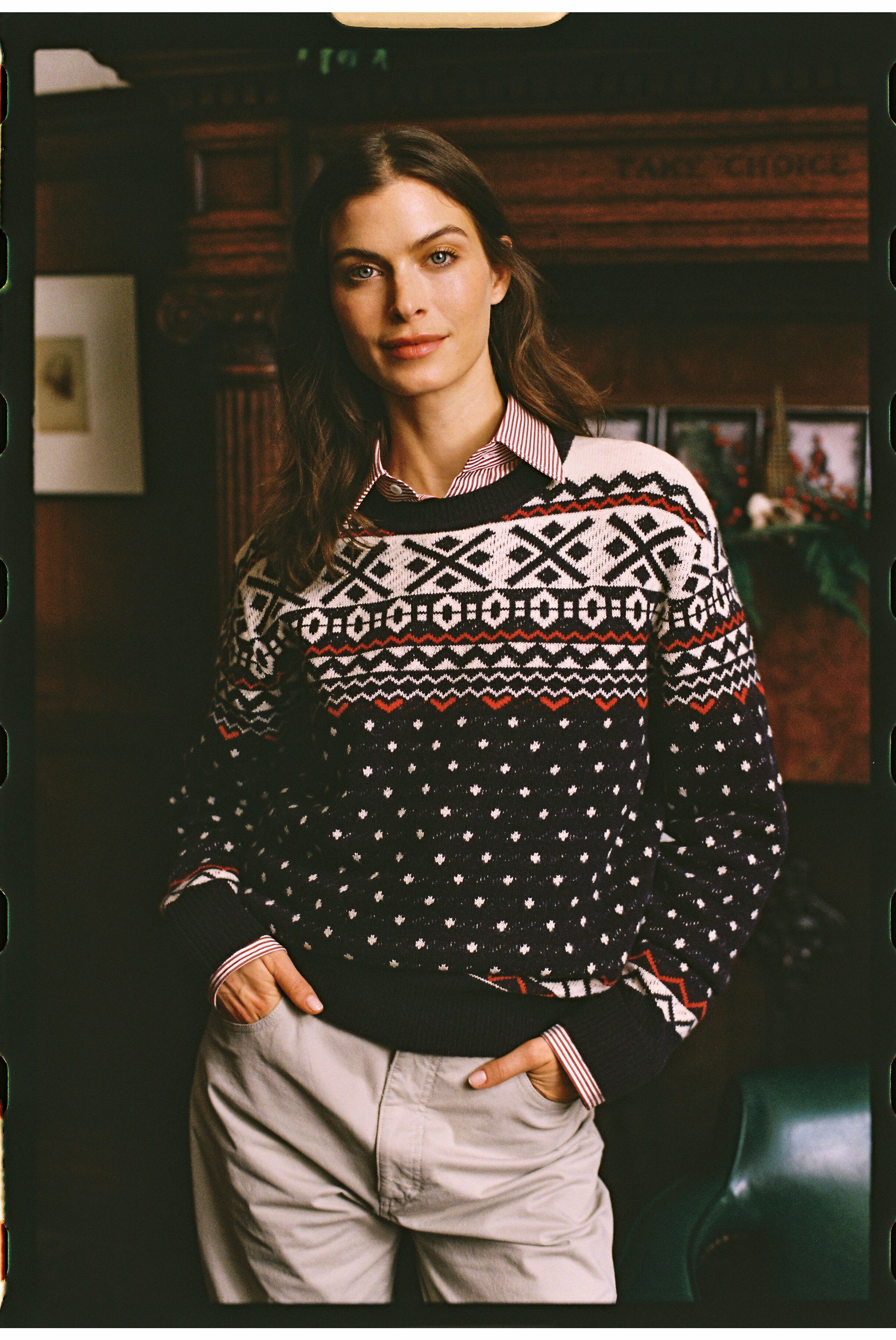 Nordic Style Ski Sweater - Trim Fit