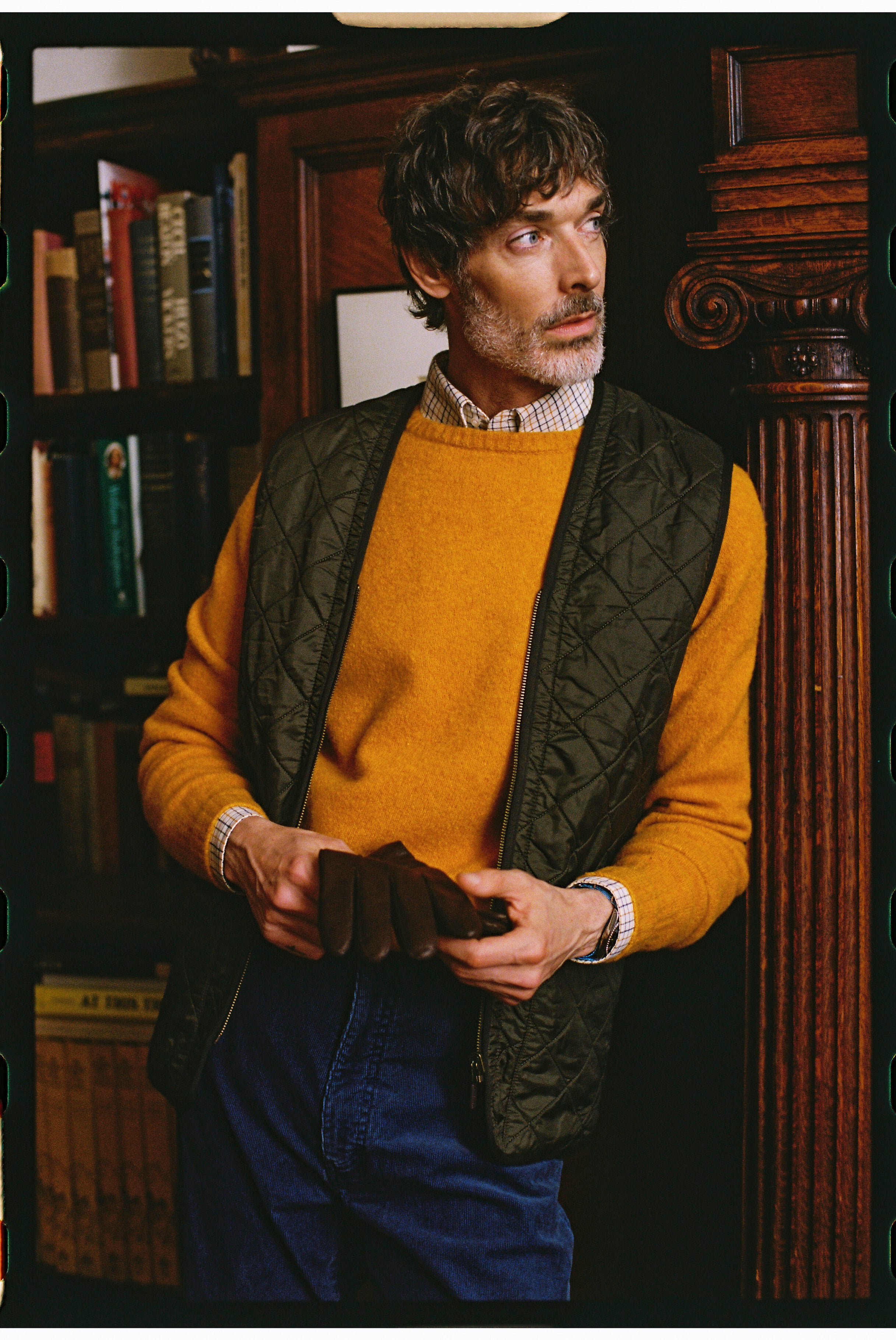 Barbour Olive Polarquilt Zip-In Waistcoat Liner