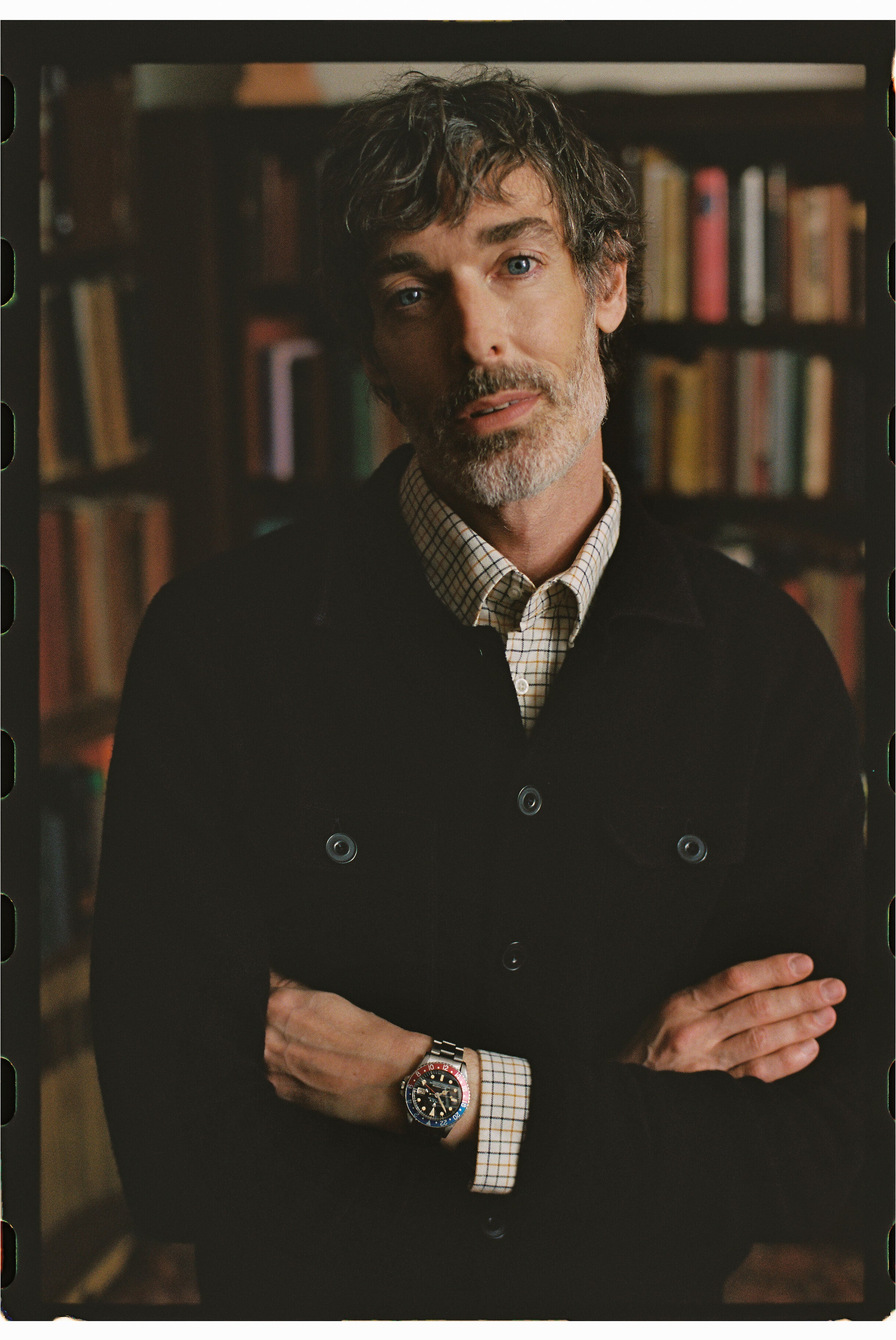 Navy Boiled Wool Knitted Shirt