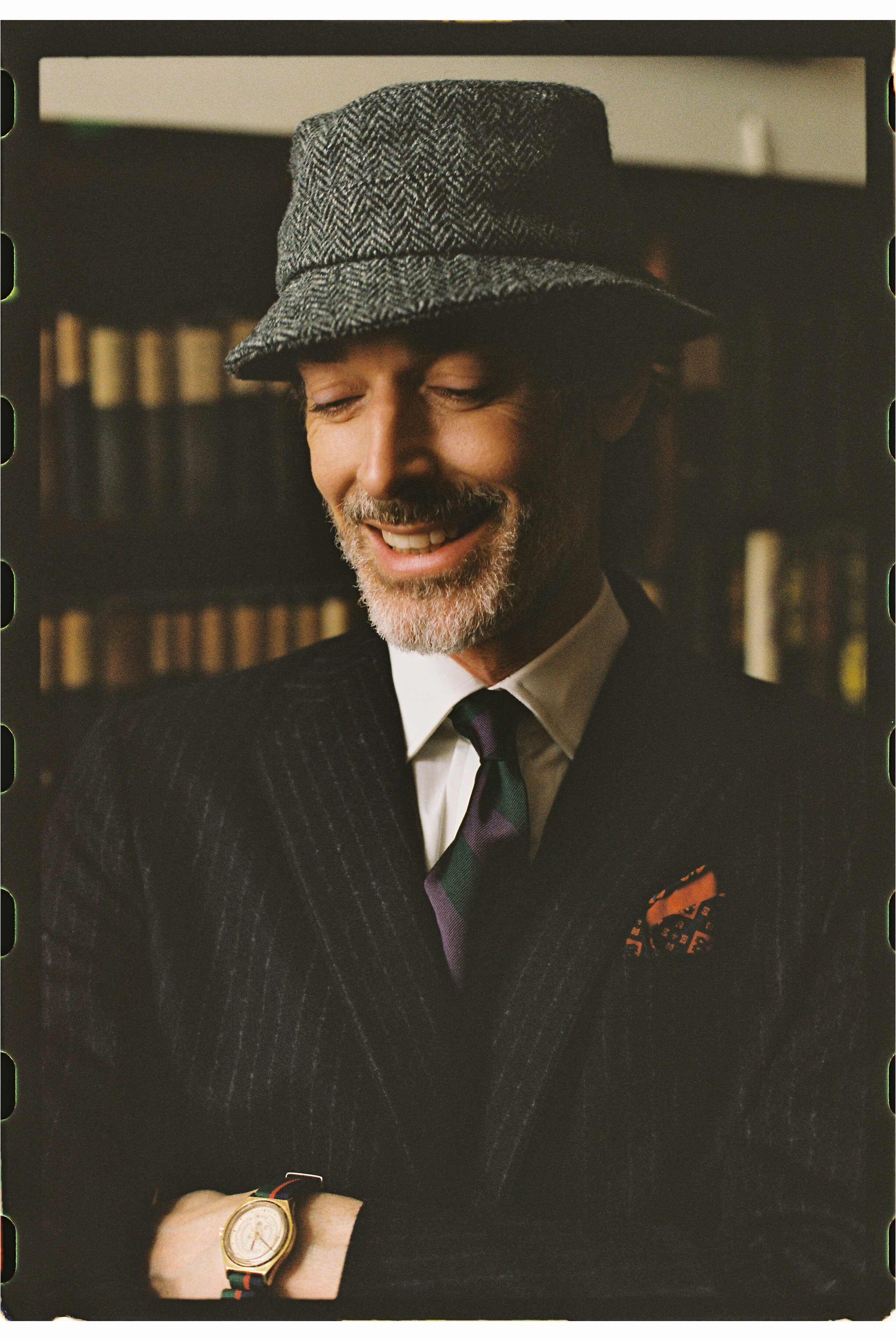 Made-in-USA Navy Chalkstripe Fox Flannel Suit