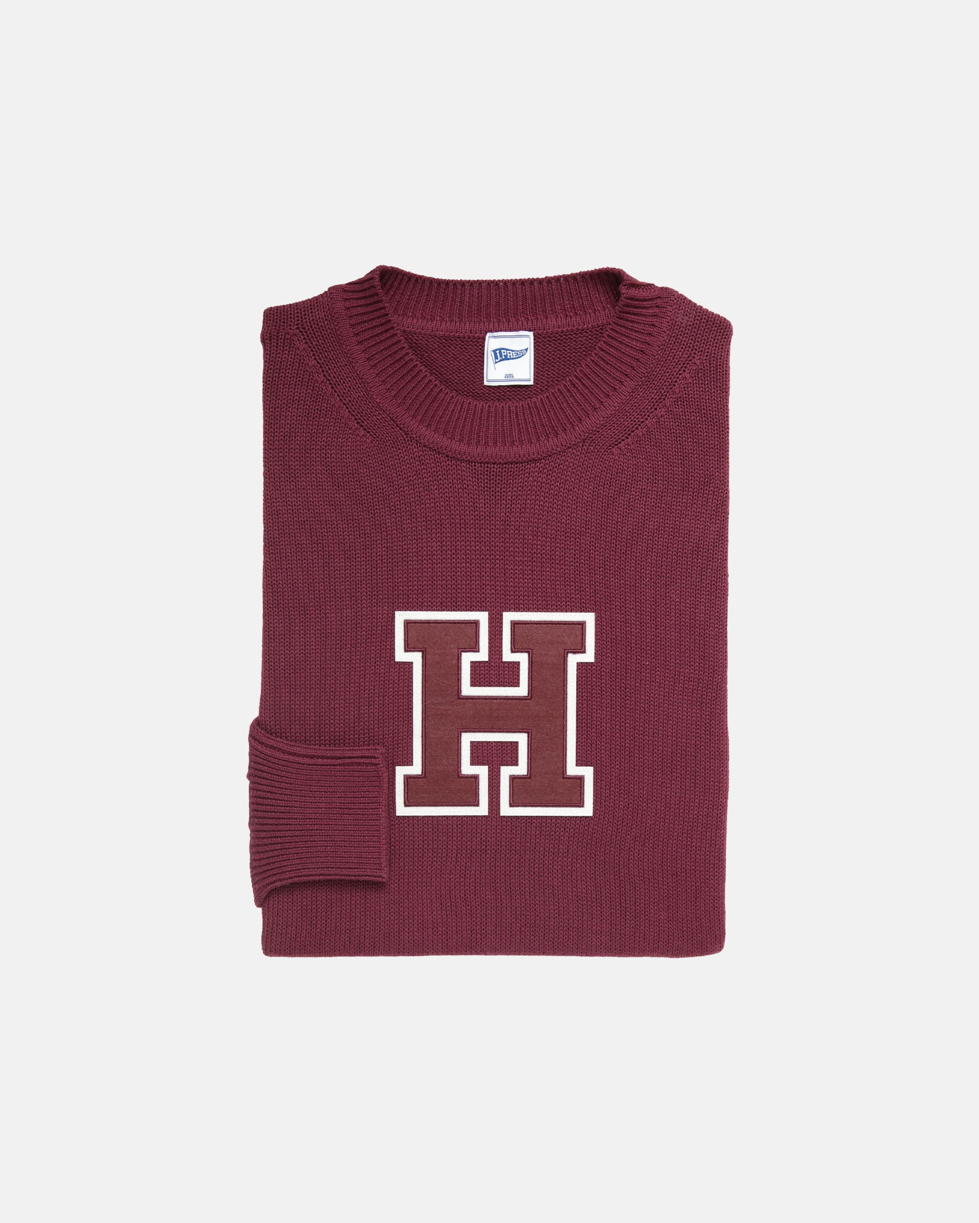 Harvard Cotton Crewneck "H" Sweater