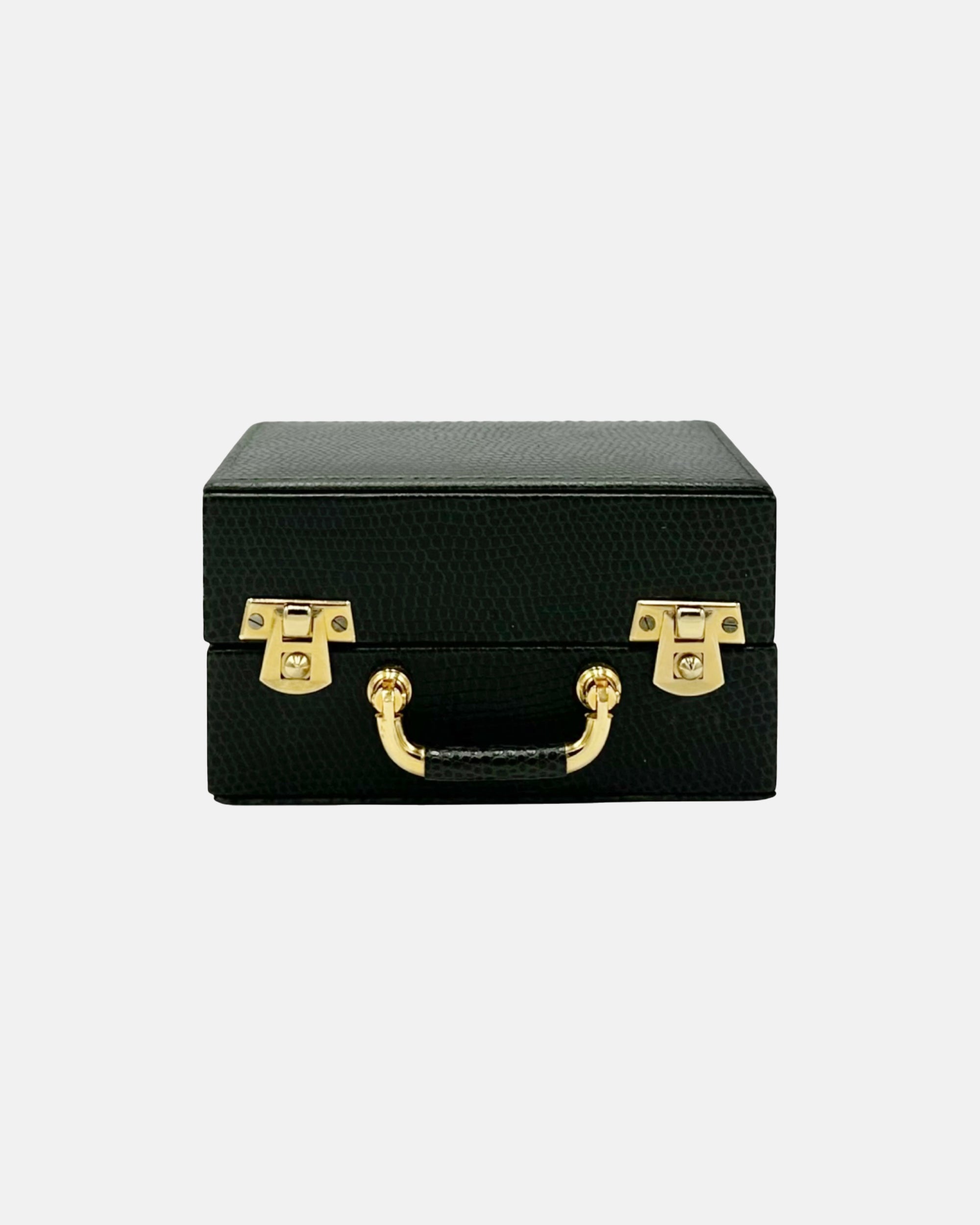 Asprey London Playing Cards and Dice with Green Leather Case