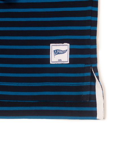 STRIPED RUGBY SHIRT -  BLUE/NAVY