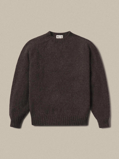 J.PRESS X BUCK MASON SHAGGY DOG SWEATER - BROWN