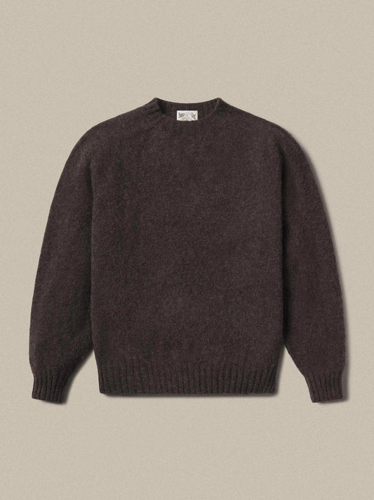 J.PRESS X BUCK MASON SHAGGY DOG SWEATER - BROWN