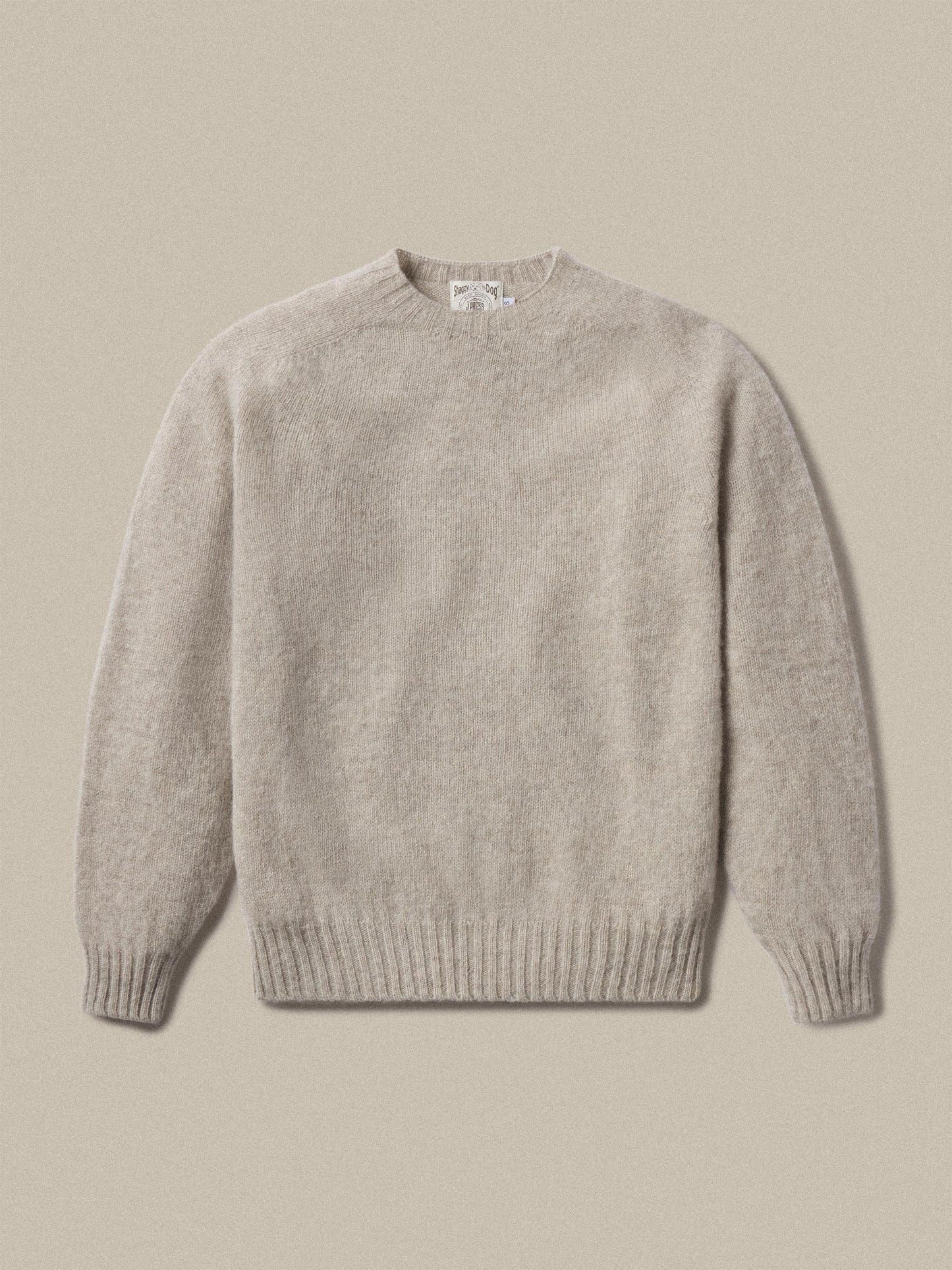 J.PRESS X BUCK MASON SHAGGY DOG SWEATER - NATURAL