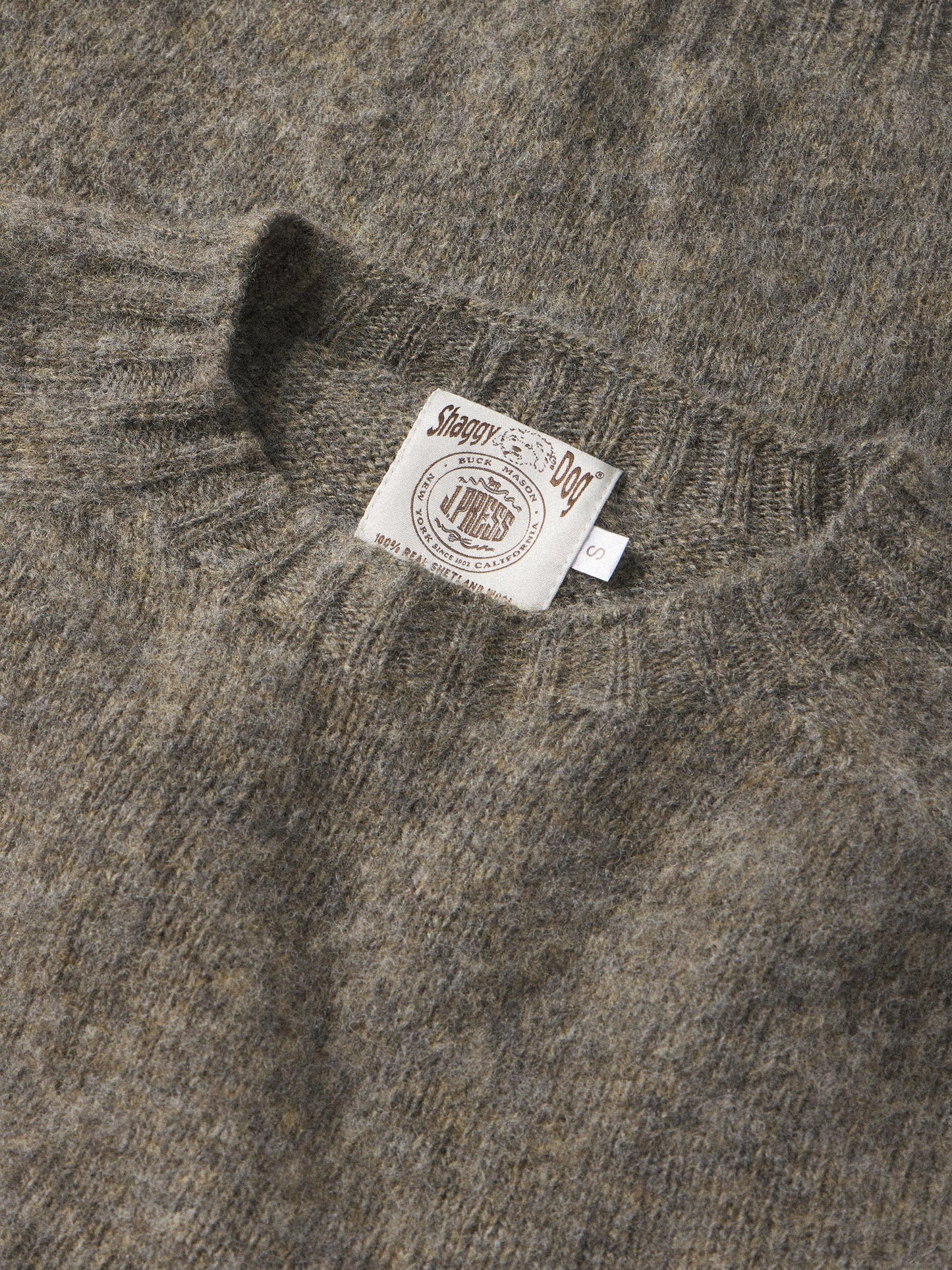 J.PRESS X BUCK MASON SHAGGY DOG SWEATER - GREY MIX