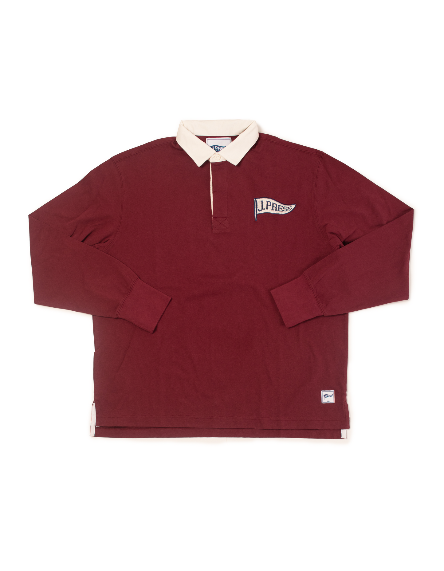 J. PRESS RUGBY SHIRT - BURGUNDY