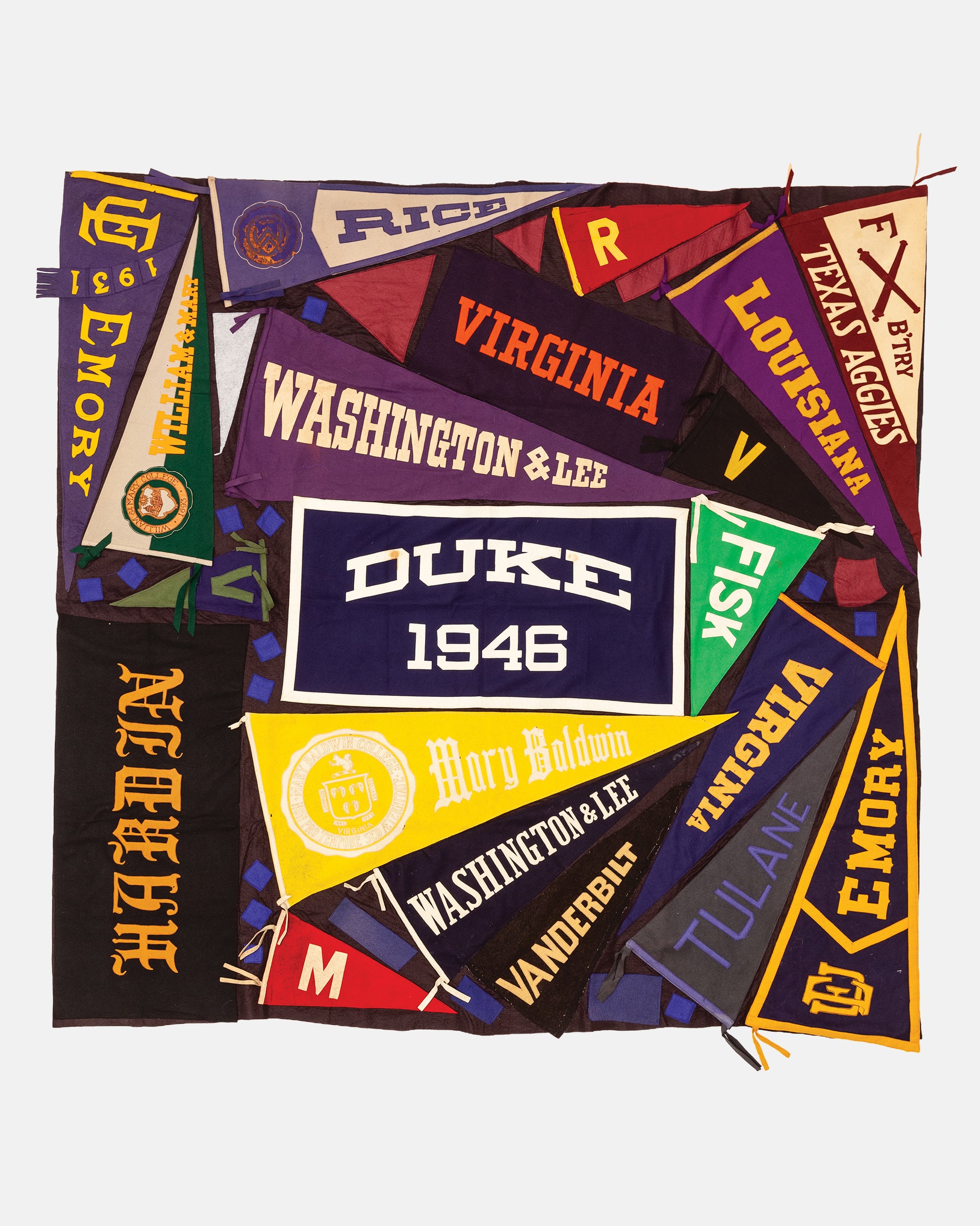 Vintage Pennant Quilt - Colleges #11